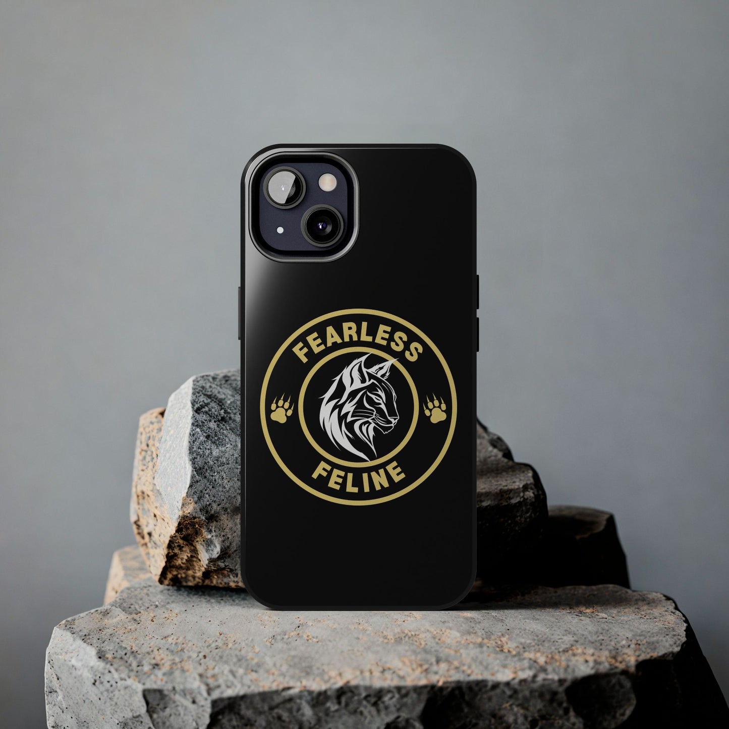 Fearless Feline Tough Phone Case - Stylish and Durable Protection