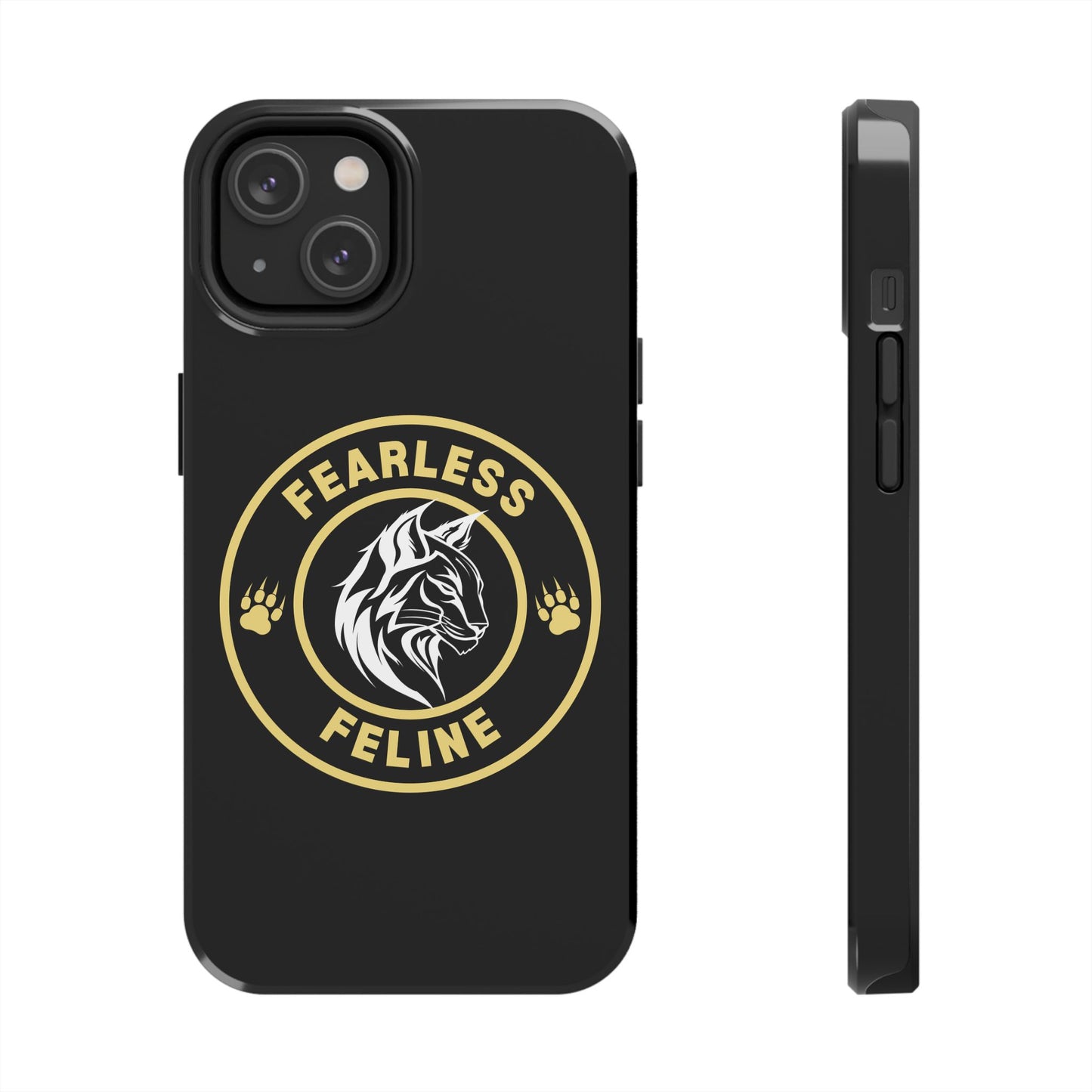 Fearless Feline Tough Phone Case - Stylish and Durable Protection