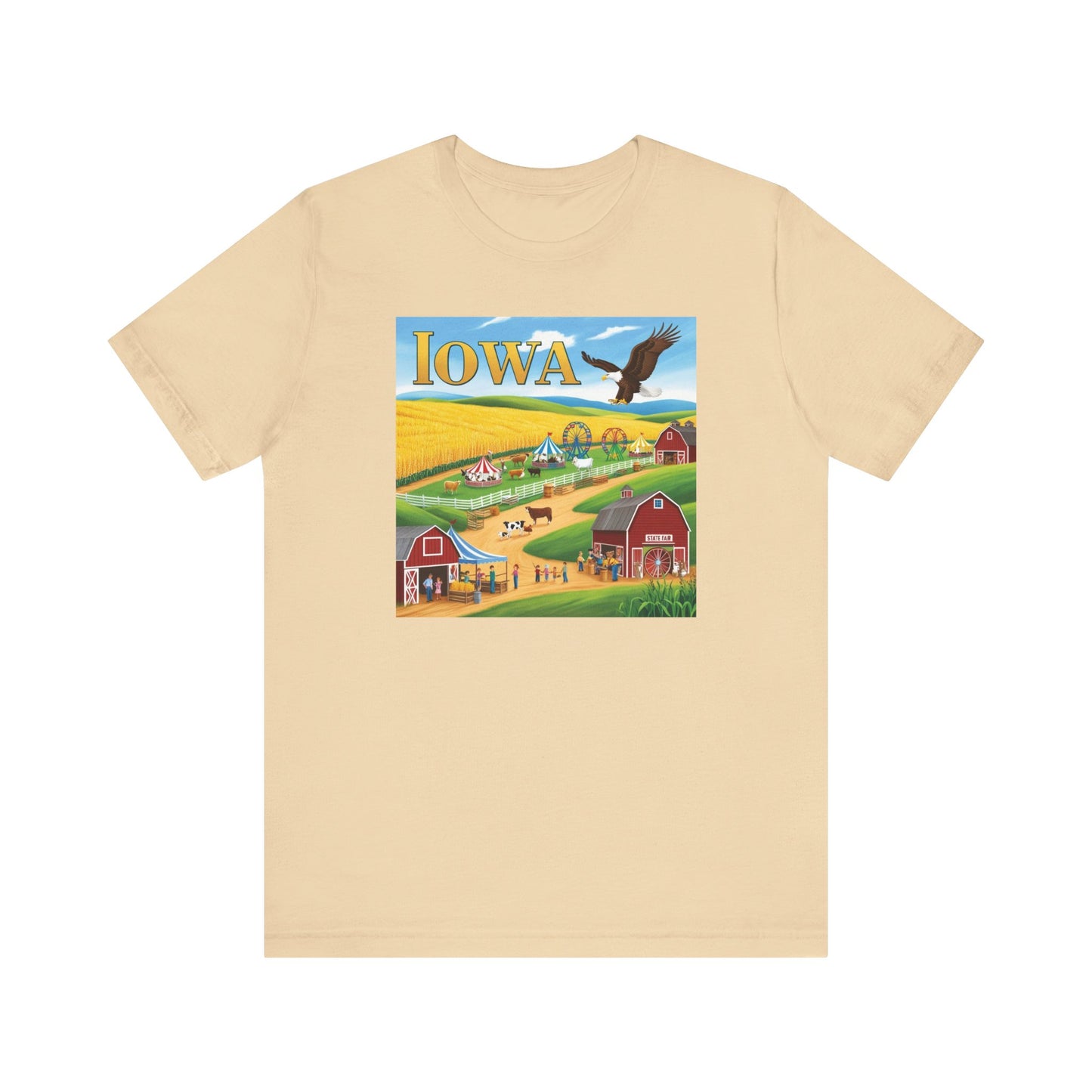 Iowa Farm Scene Unisex Jersey Tee - Nature Vibe T-Shirt
