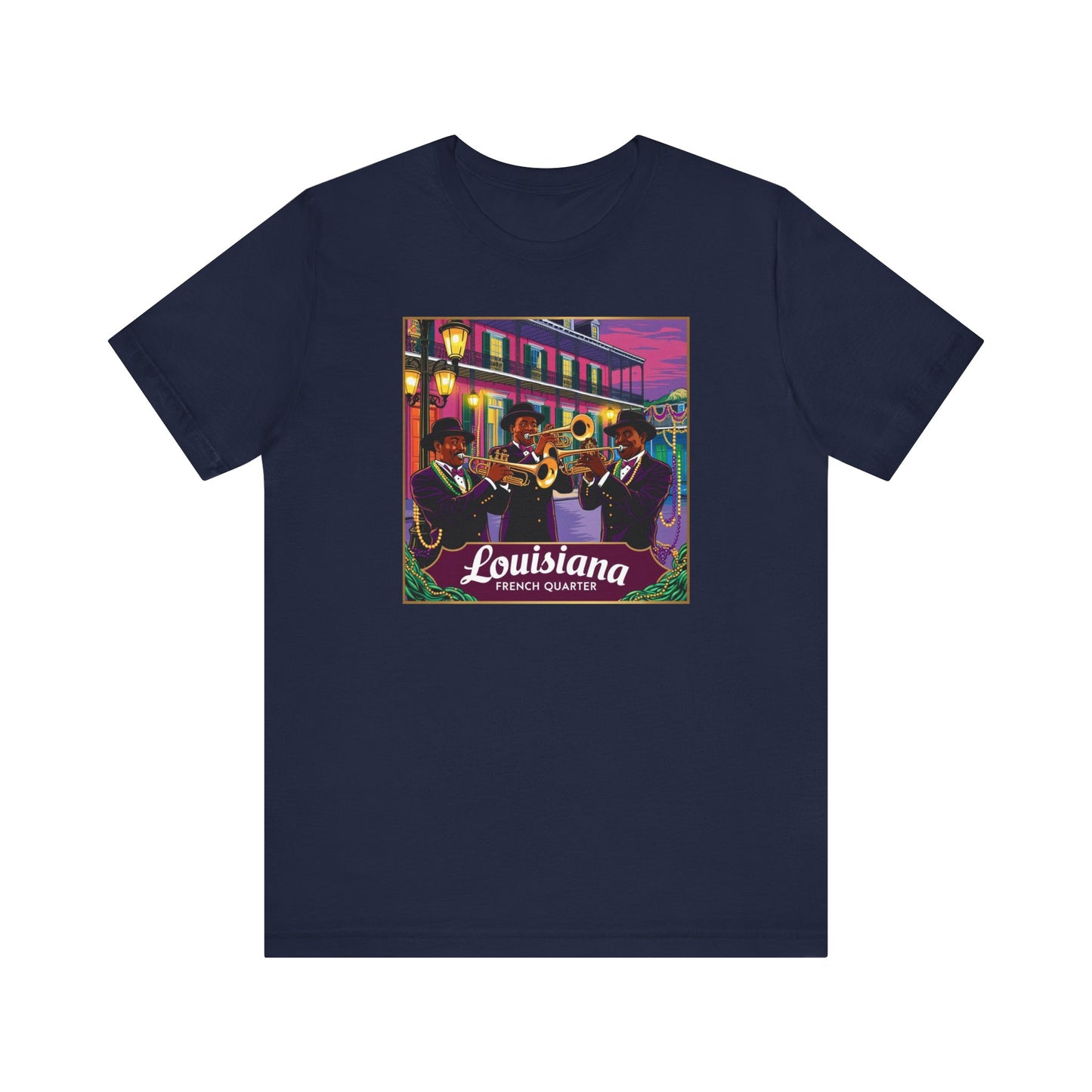 Louisiana French Quarter Graphic Tee for Music Lovers