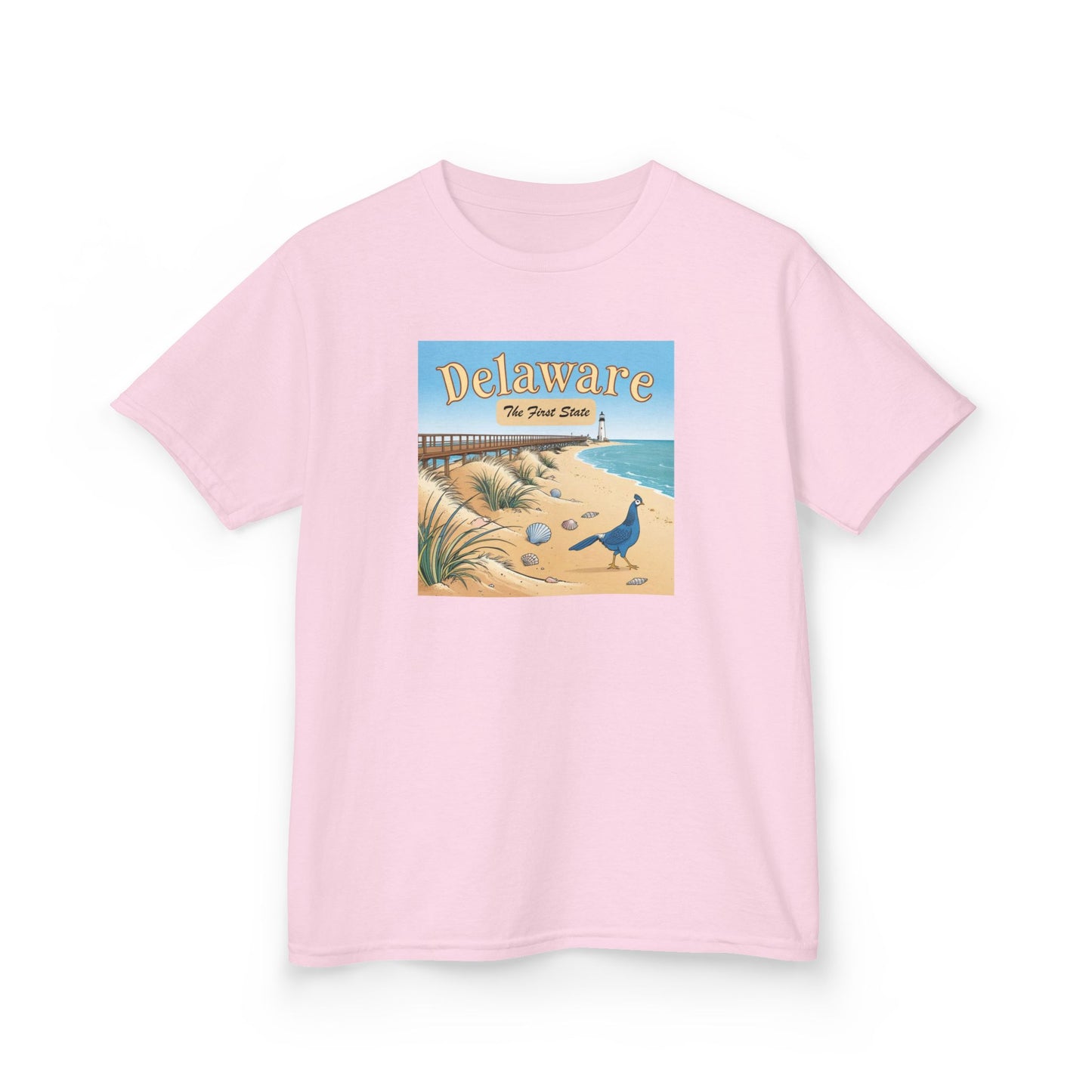 Delaware Beach Adventure Kids Heavy Cotton Tee - Fun Vacation Summer Shirt