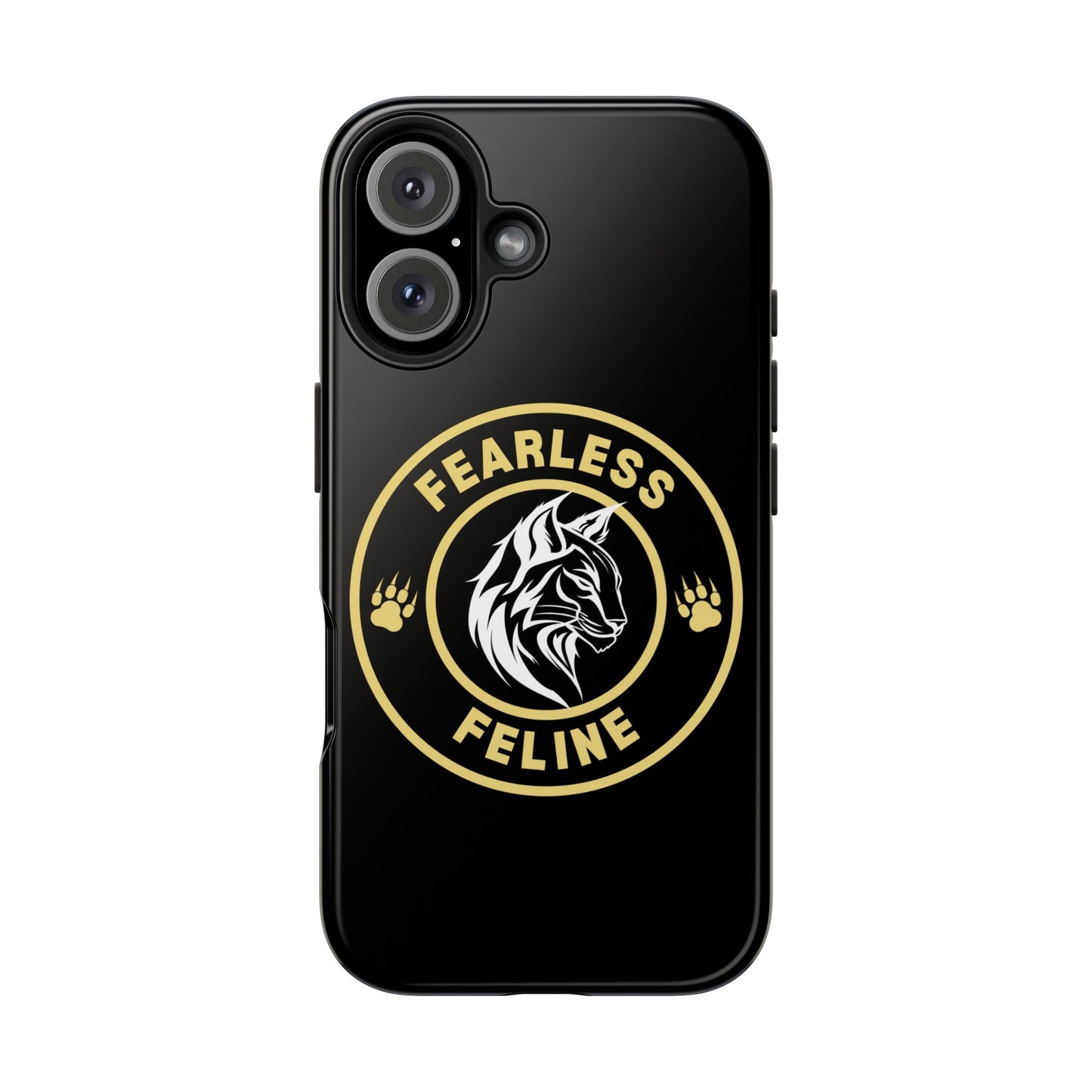 Fearless Feline Tough Phone Case - Stylish and Durable Protection