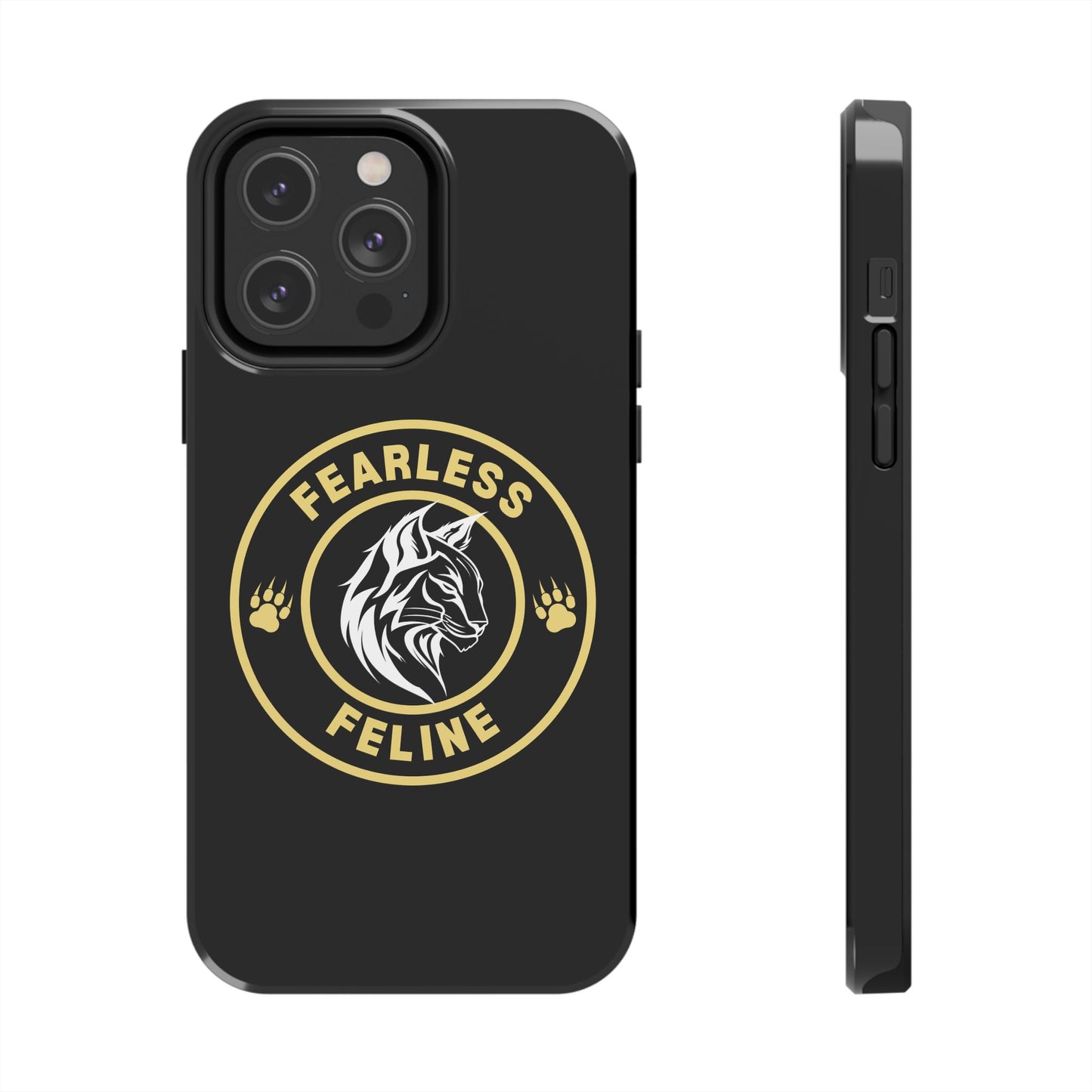 Fearless Feline Tough Phone Case - Stylish and Durable Protection