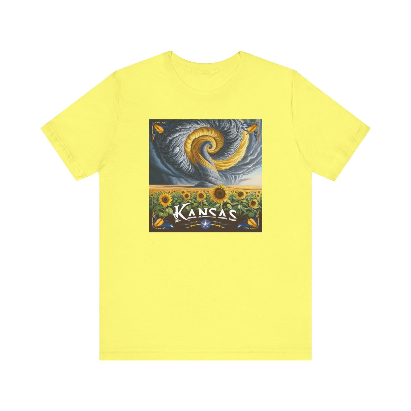 Kansas Sunflower Graphic Unisex Short Sleeve T-Shirt