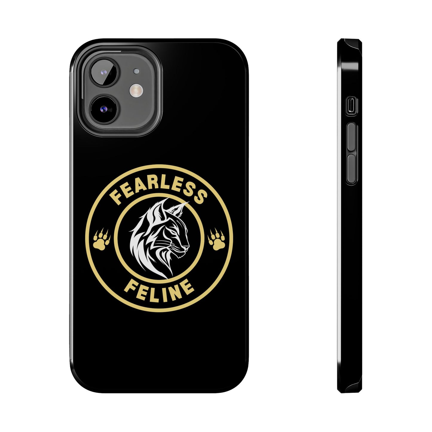 Fearless Feline Tough Phone Case - Stylish and Durable Protection