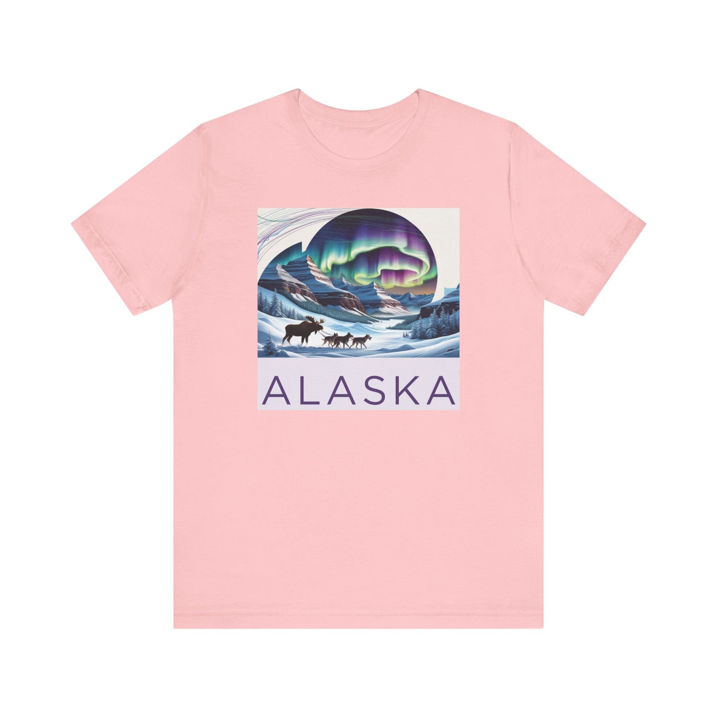 Alaska Aurora Unisex Jersey Tee - Nature Inspired Graphic Shirt