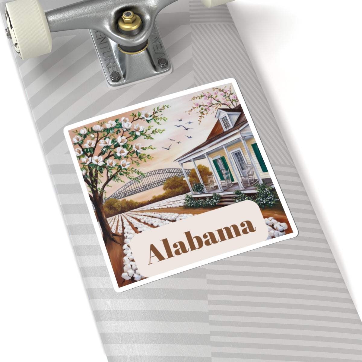 Alabama Kiss-Cut Stickers - Southern Charm Decor for Laptop & Water Bottles