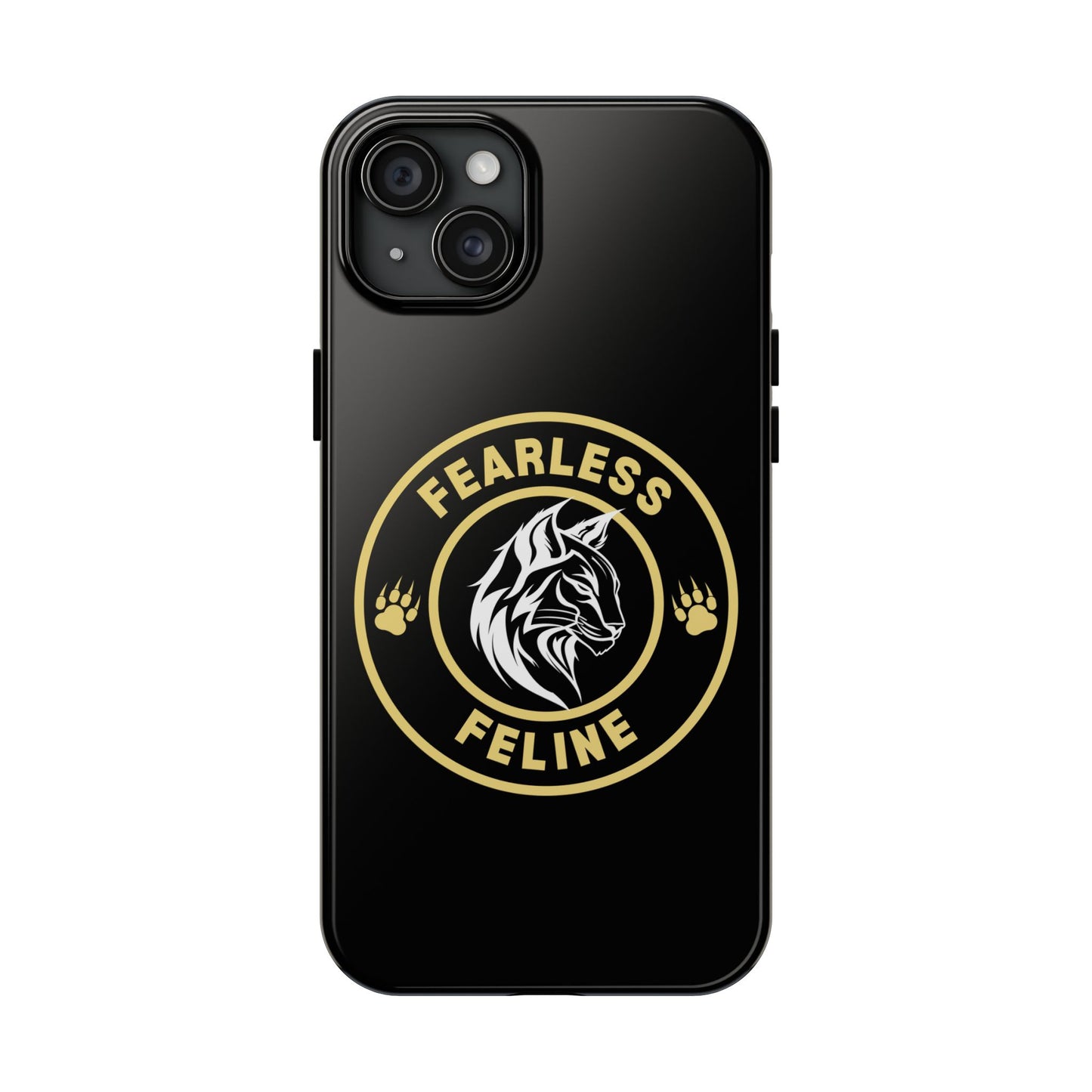 Fearless Feline Tough Phone Case - Stylish and Durable Protection