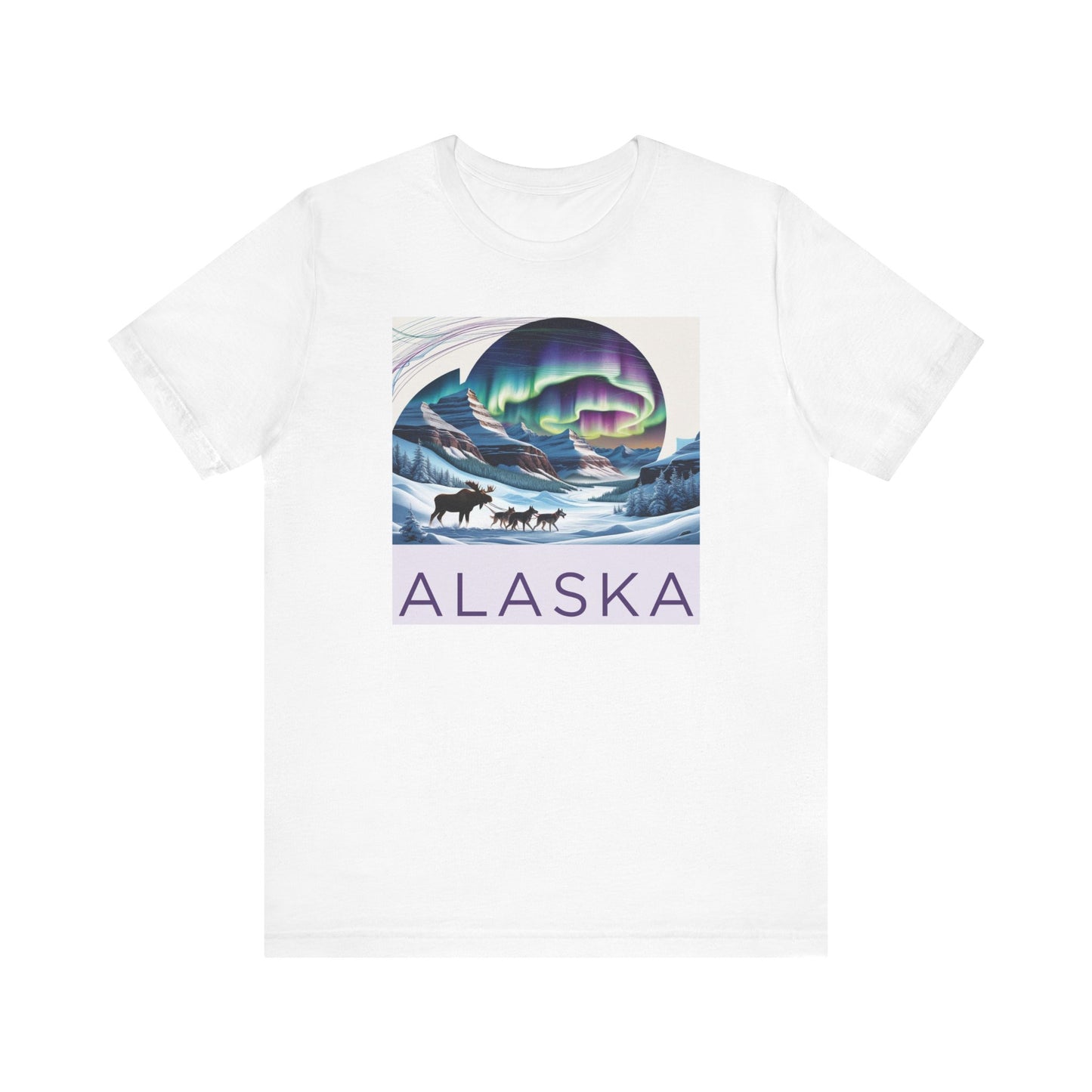 Alaska Aurora Unisex Jersey Tee - Nature Inspired Graphic Shirt