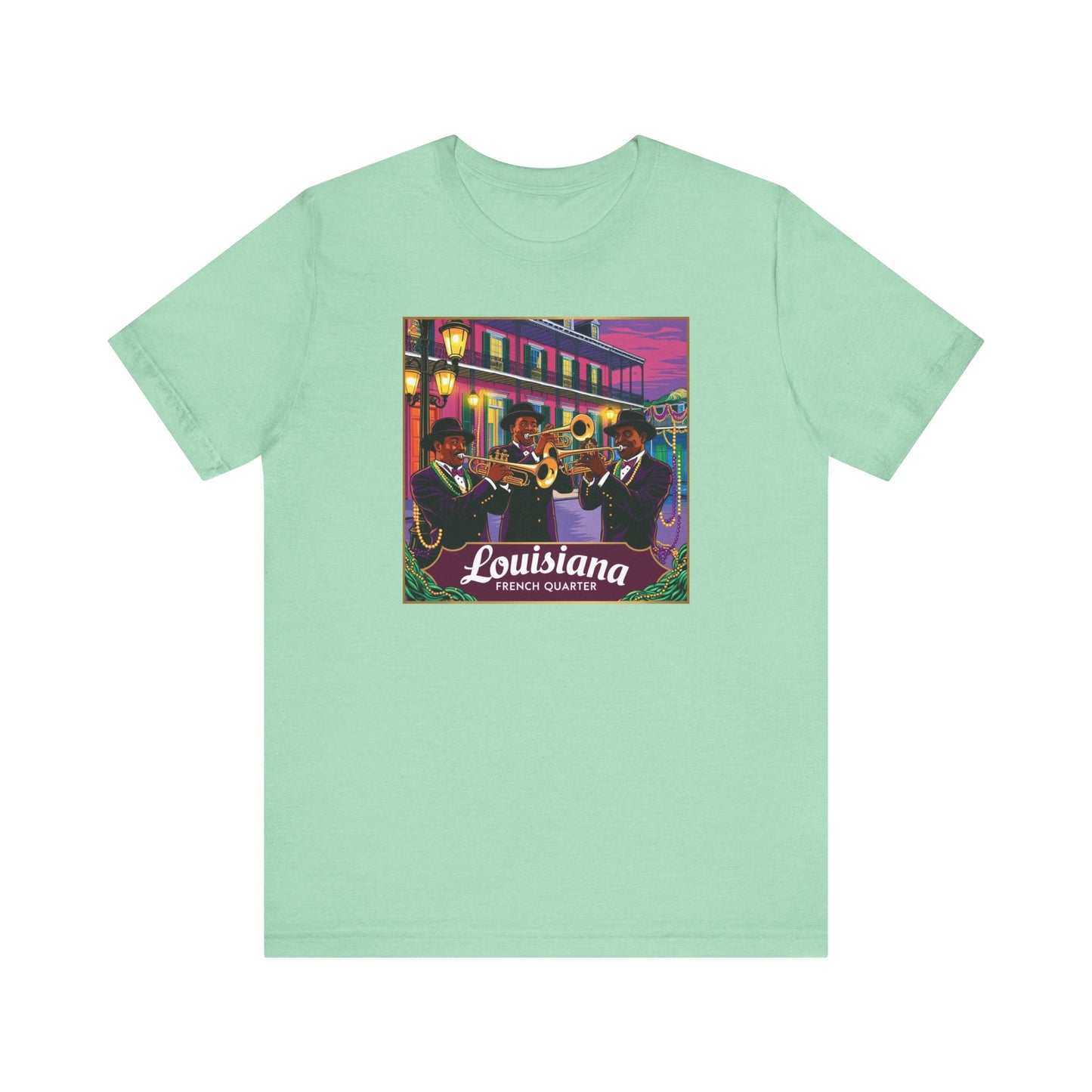 Louisiana French Quarter Graphic Tee for Music Lovers