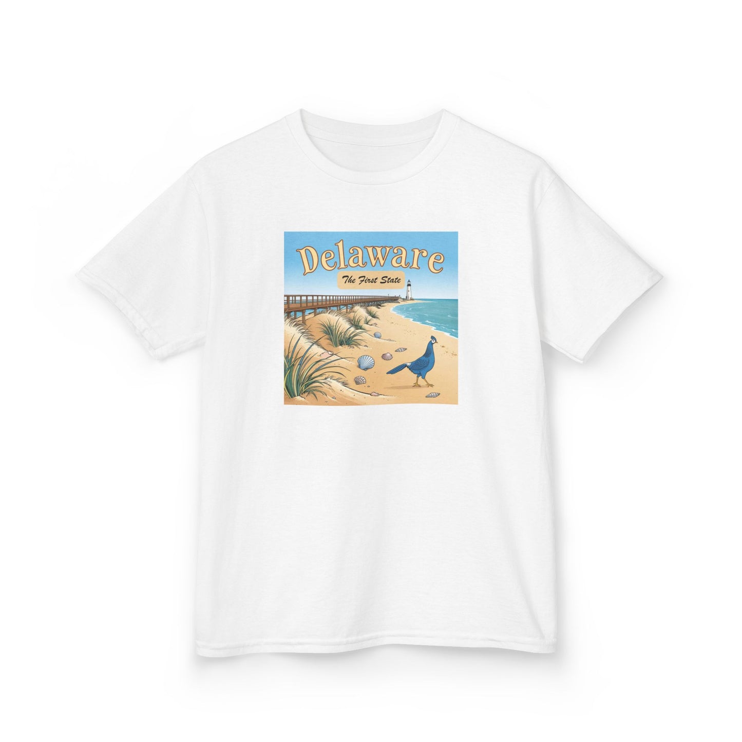 Delaware Beach Adventure Kids Heavy Cotton Tee - Fun Vacation Summer Shirt