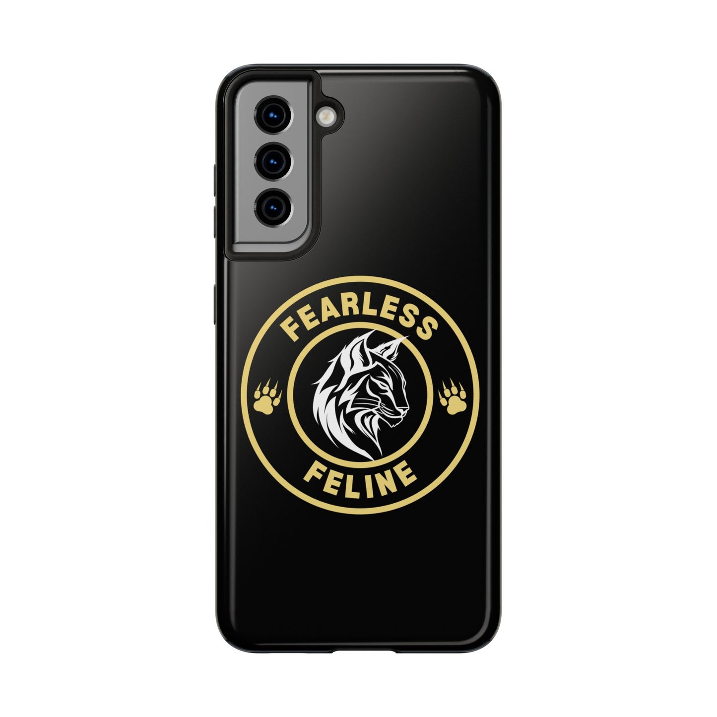 Fearless Feline Tough Phone Case - Stylish and Durable Protection