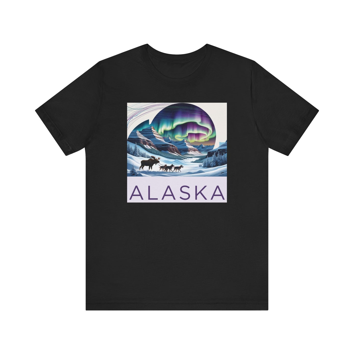 Alaska Aurora Unisex Jersey Tee - Nature Inspired Graphic Shirt