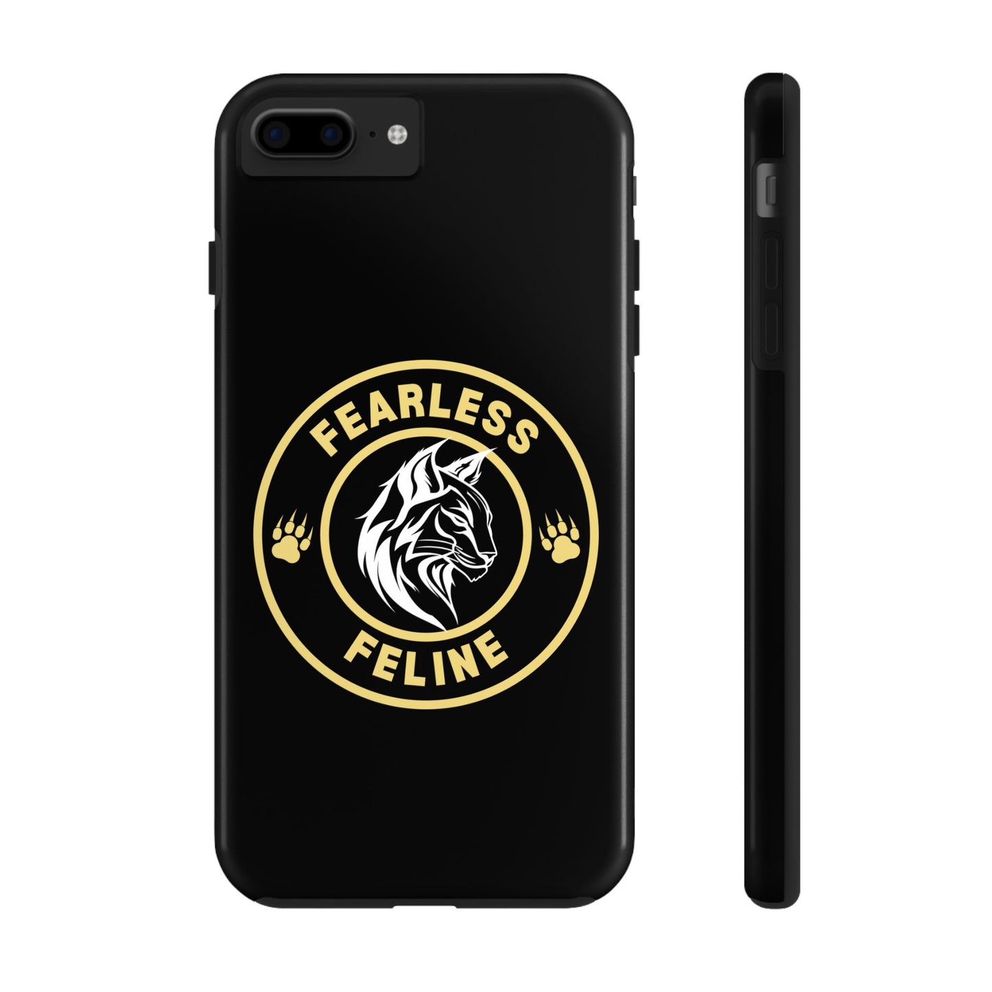 Fearless Feline Tough Phone Case - Stylish and Durable Protection
