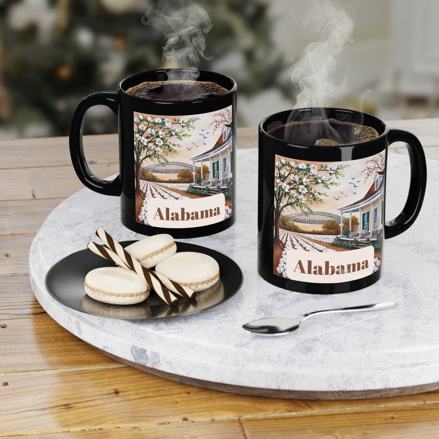 Alabama Heritage Black Coffee Mug - 11oz | Southern Charm Design