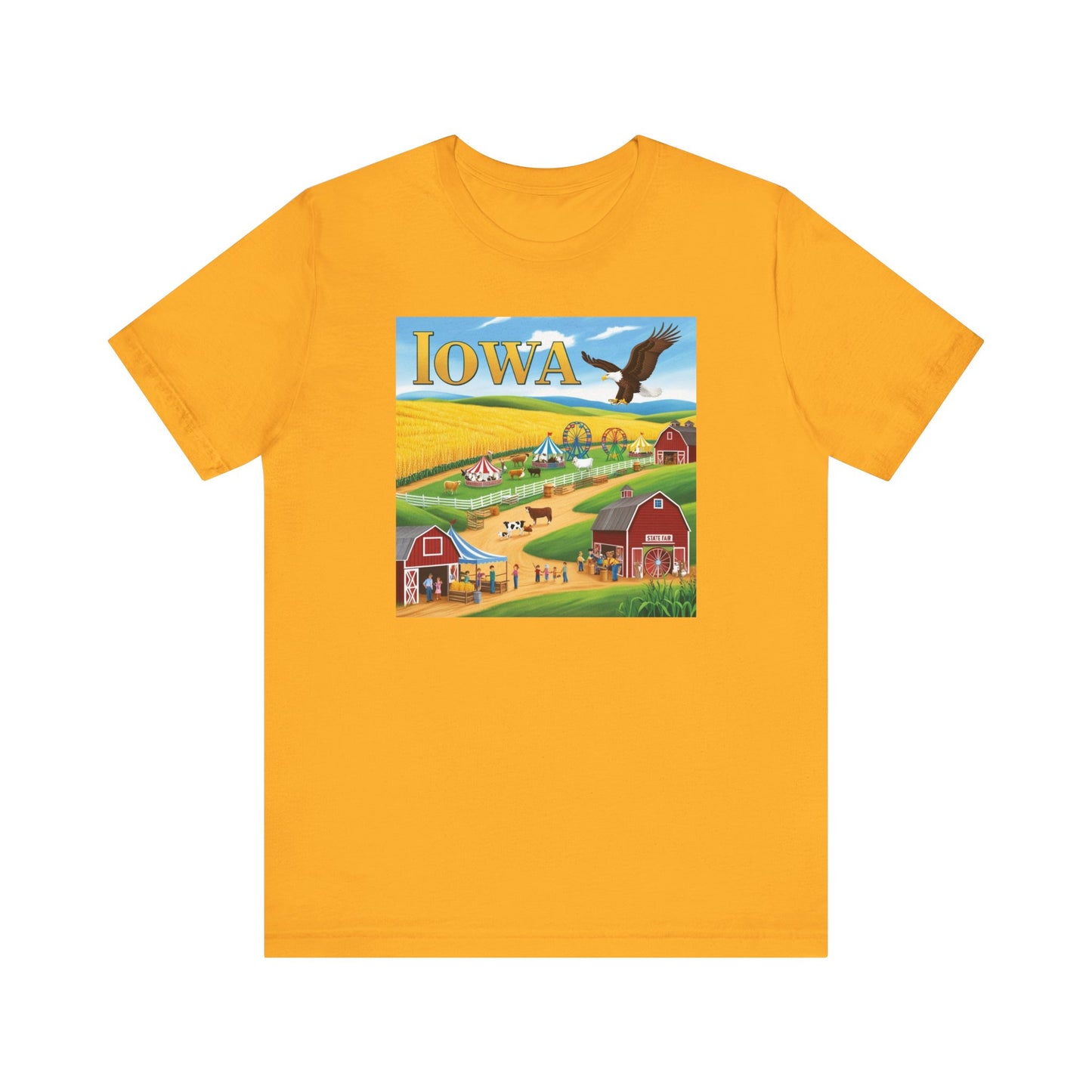 Iowa Farm Scene Unisex Jersey Tee - Nature Vibe T-Shirt