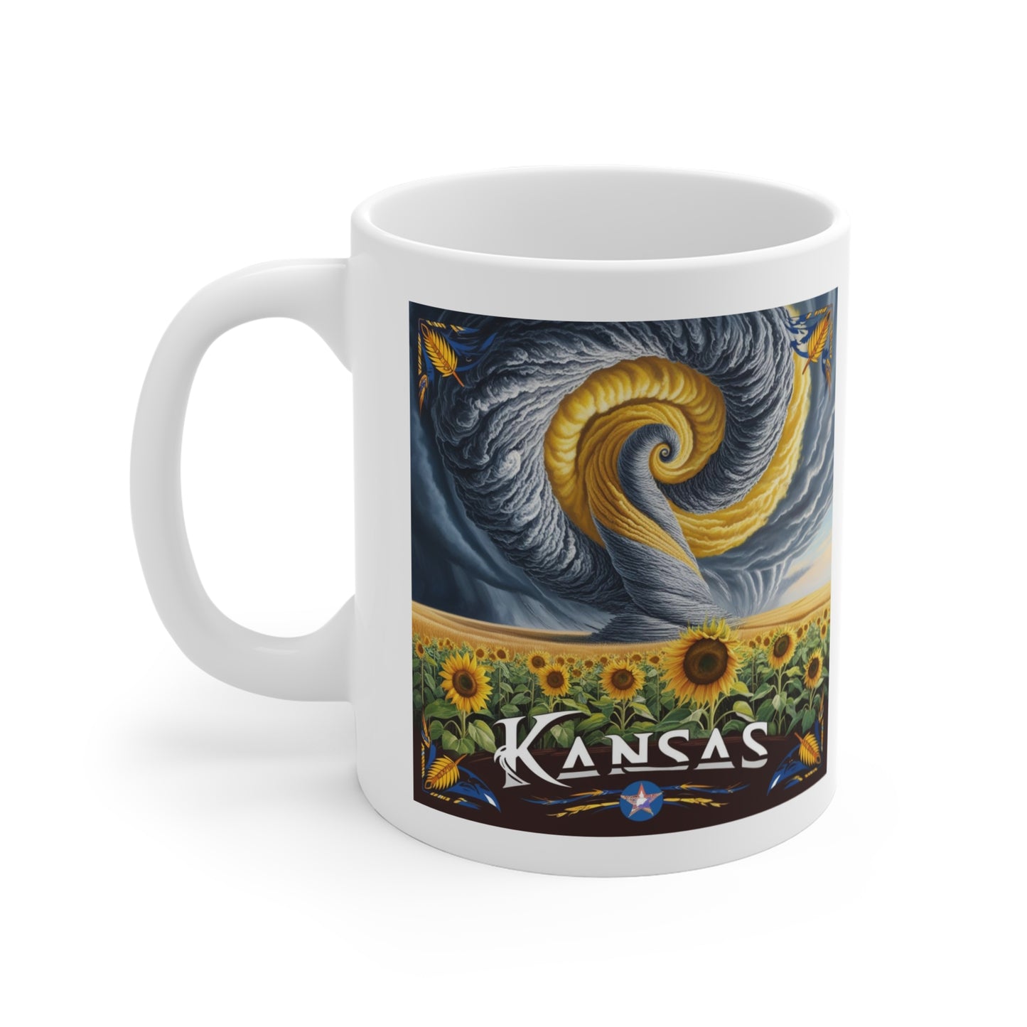 Kansas Sunflower 11oz Mug - Nature-Inspired Design for Coffee Lovers