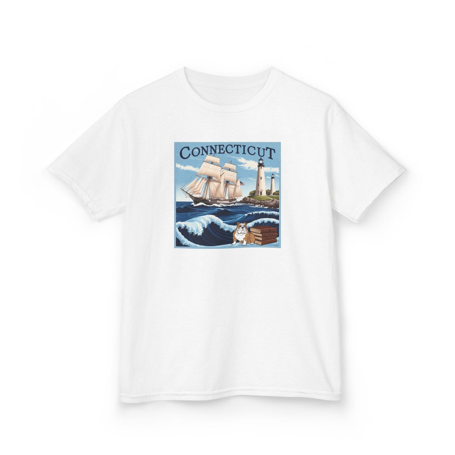 Connecticut Kids Heavy Cotton™ Tee - Nautical Adventure Design