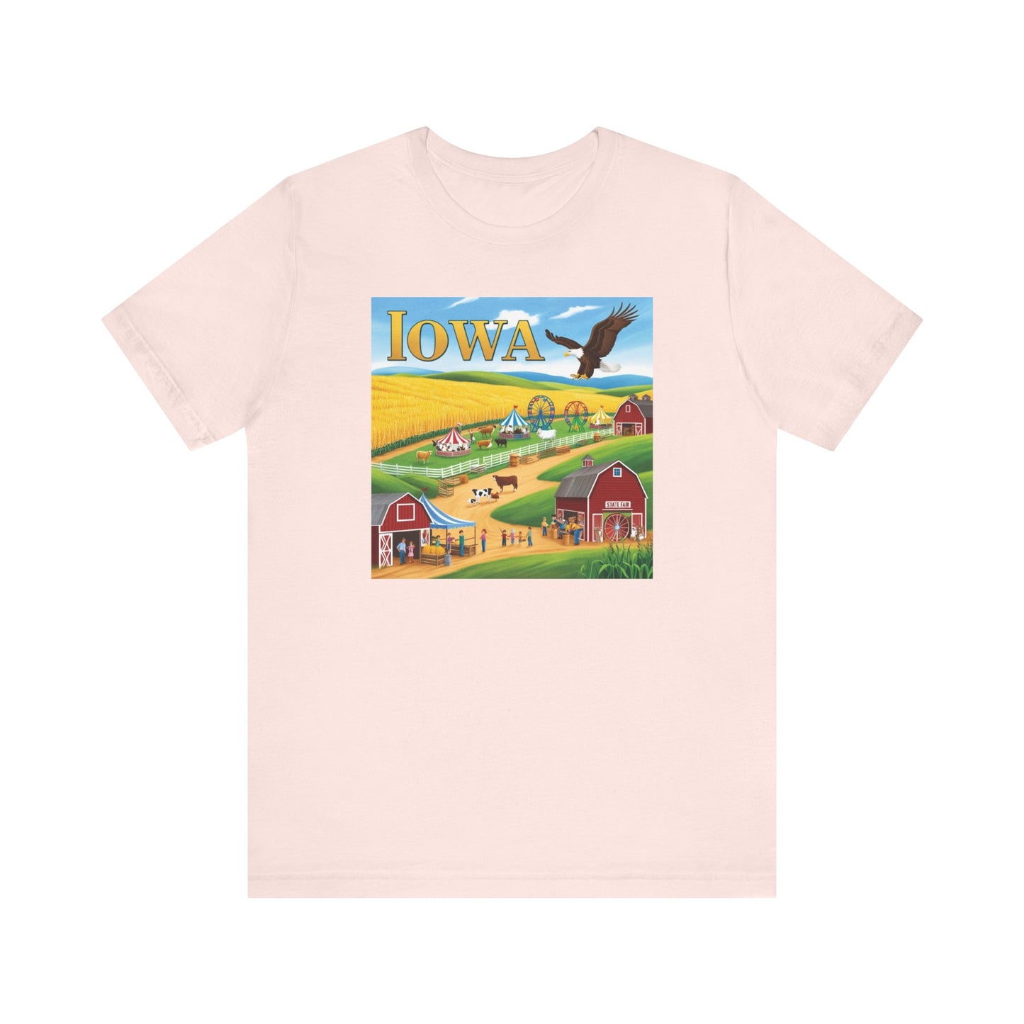 Iowa Farm Scene Unisex Jersey Tee - Nature Vibe T-Shirt