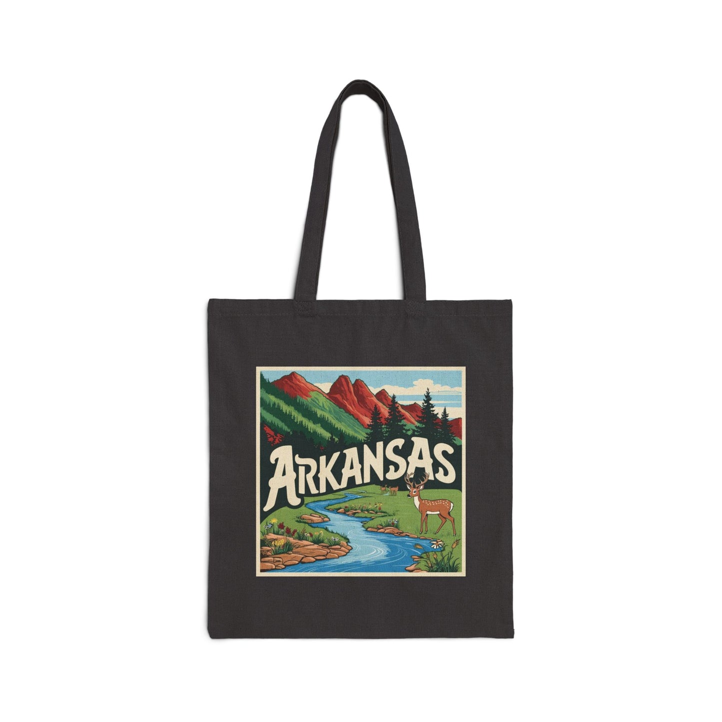 Vintage Arkansas Cotton Canvas Tote Bag for Nature Lovers