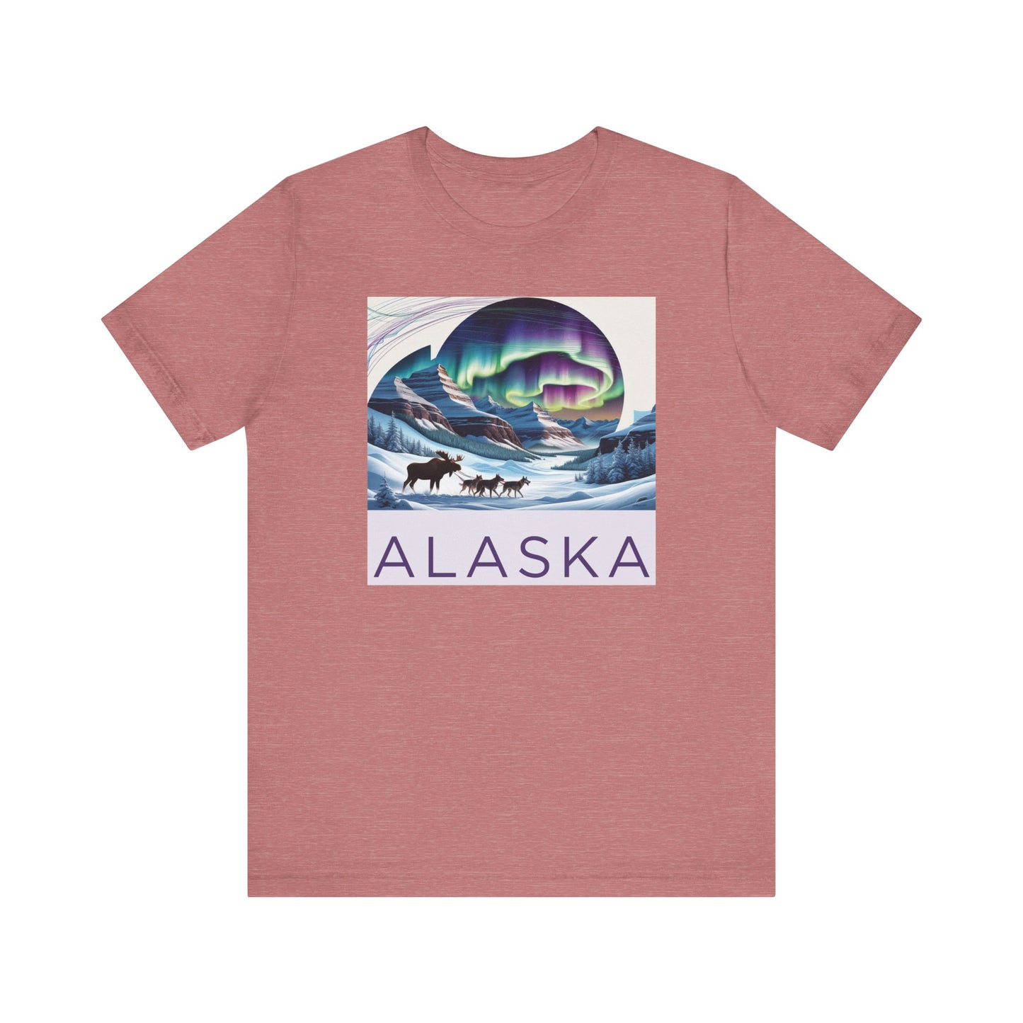 Alaska Aurora Unisex Jersey Tee - Nature Inspired Graphic Shirt