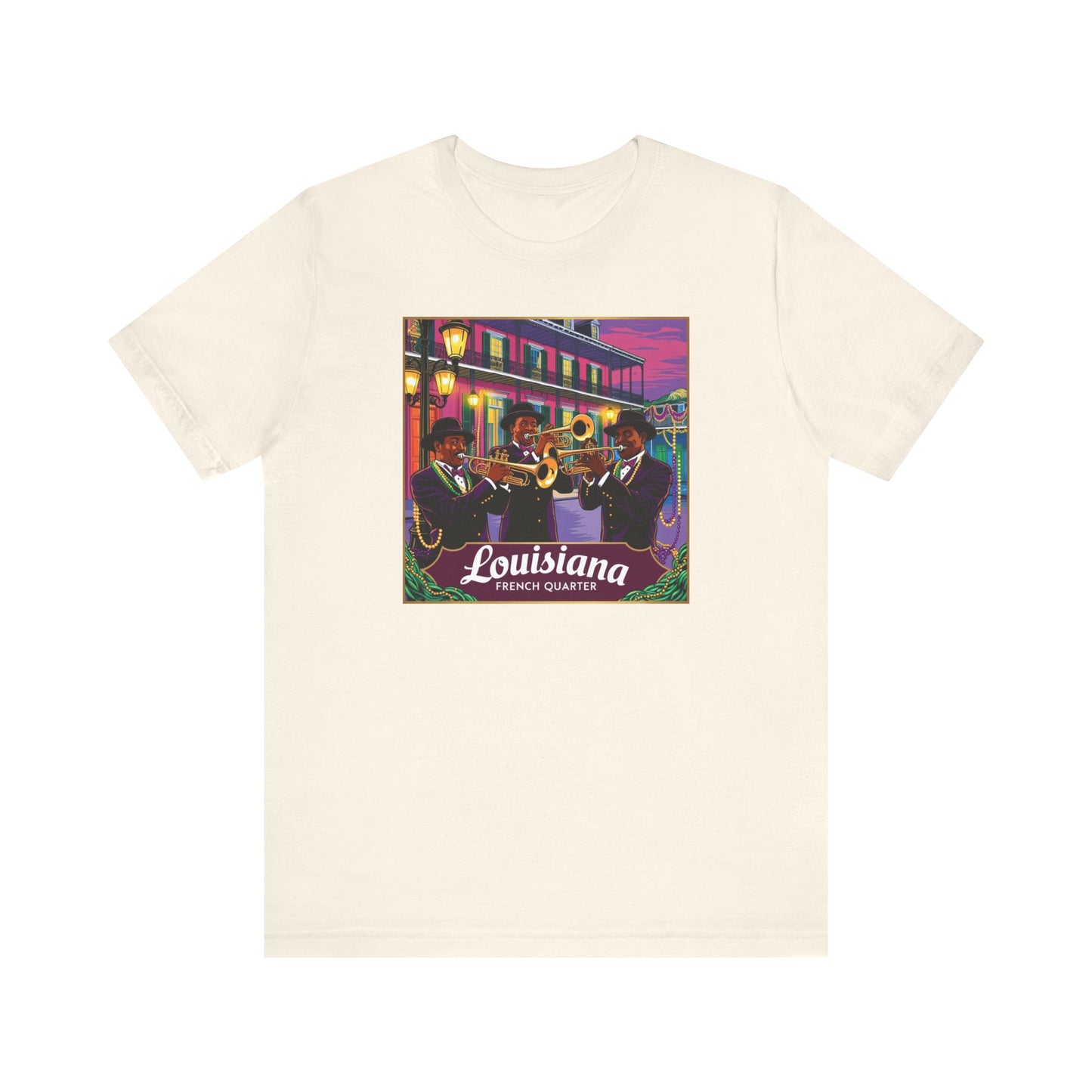 Louisiana French Quarter Graphic Tee for Music Lovers