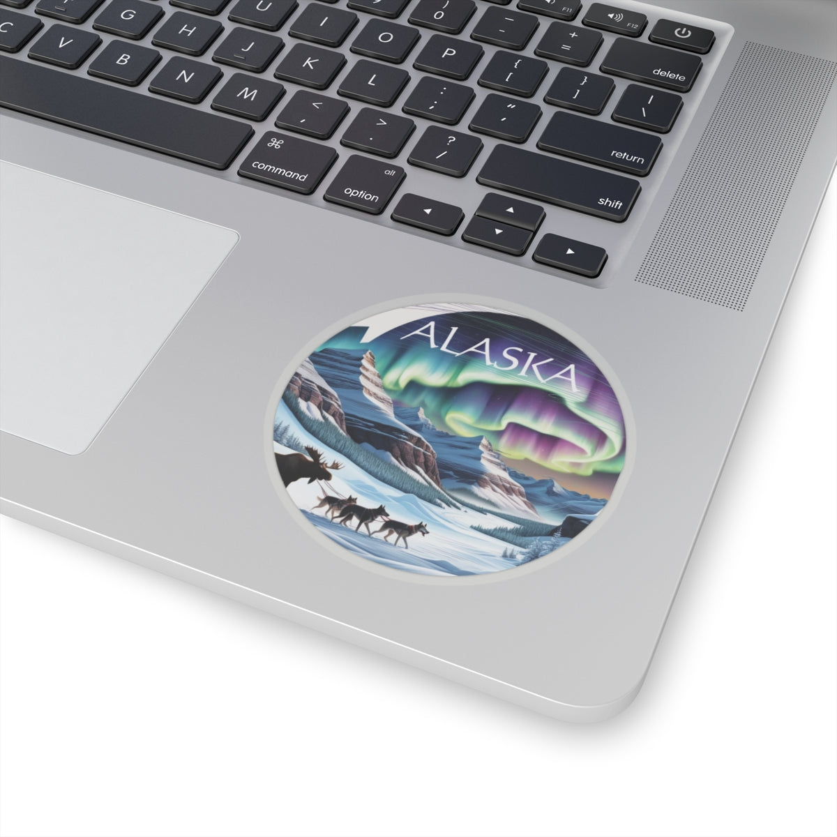 Alaska Aurora Kiss-Cut Stickers - Scenic Wildlife Design for Nature Enthusiasts