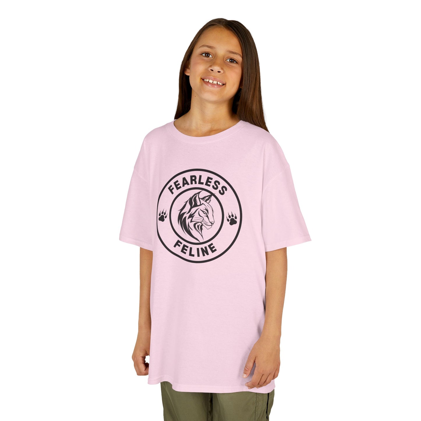 Fearless Feline Kids Tee - Fun Cotton Shirt for Animal Lovers