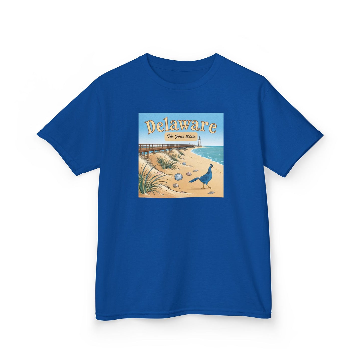 Delaware Beach Adventure Kids Heavy Cotton Tee - Fun Vacation Summer Shirt