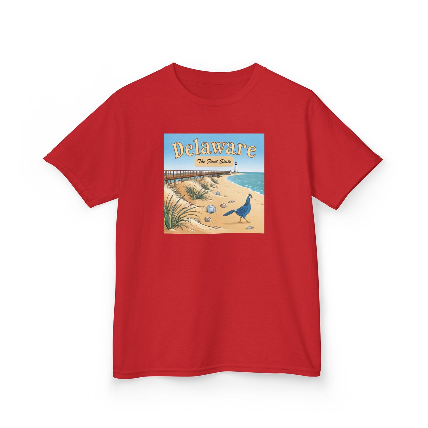 Delaware Beach Adventure Kids Heavy Cotton Tee - Fun Vacation Summer Shirt