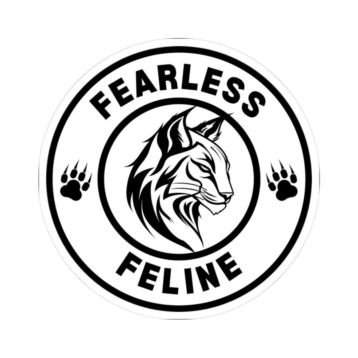 Fearless Feline Kiss-Cut Stickers - Bold Cat Lover Decals for Laptops, Journals & More