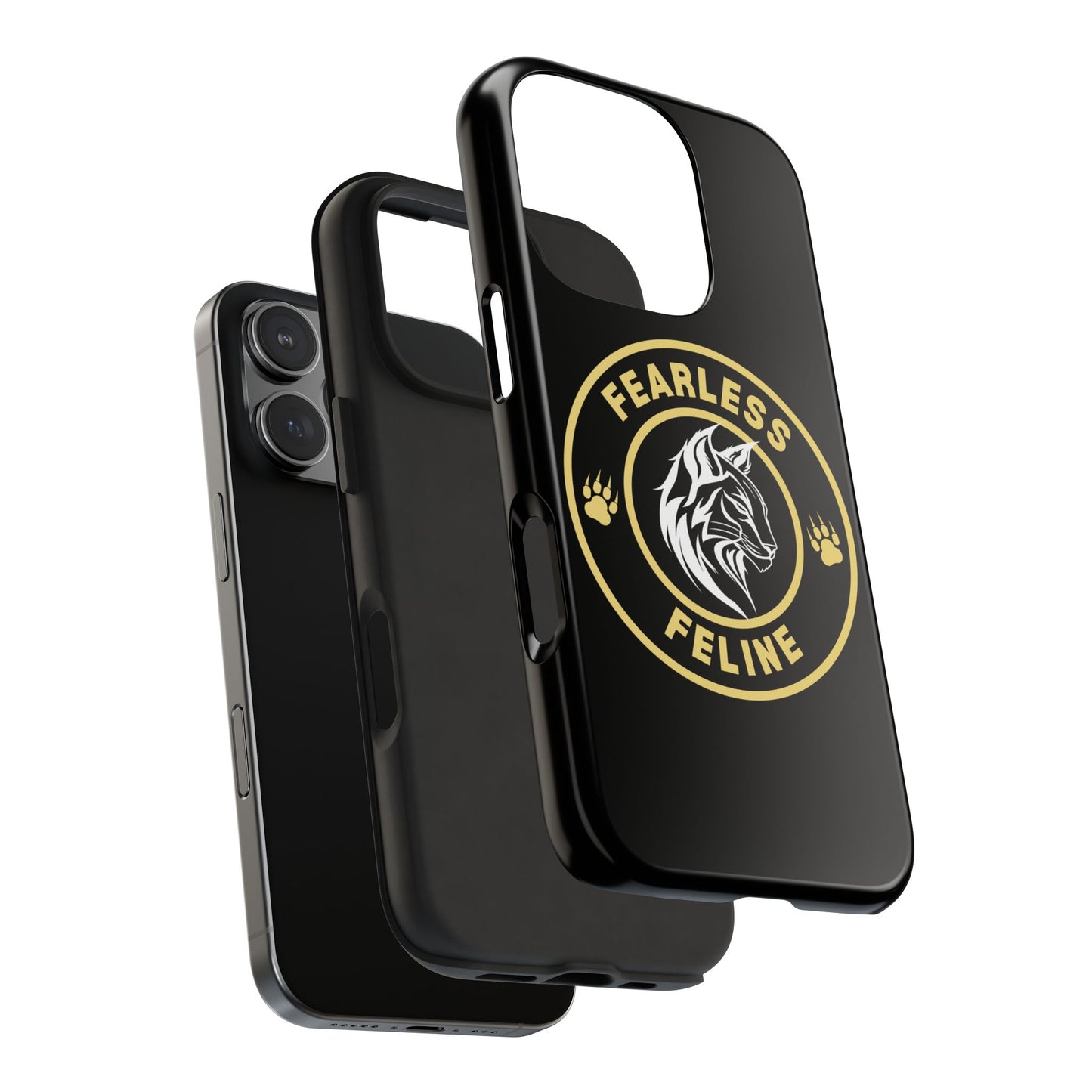 Fearless Feline Tough Phone Case - Stylish and Durable Protection