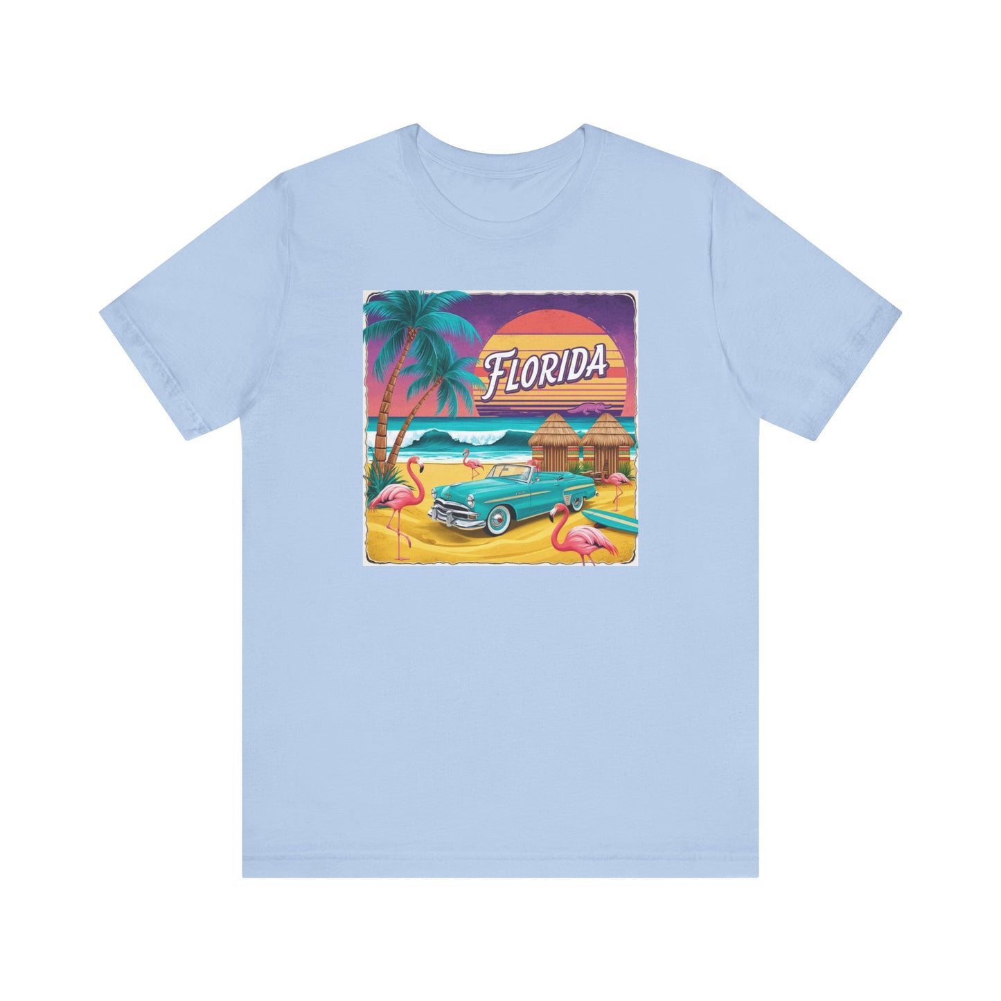 Florida Vintage Tee with Flamingos
