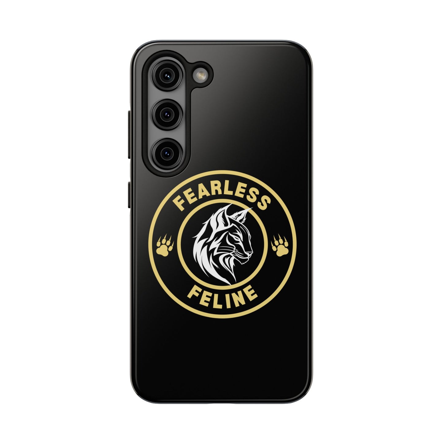 Fearless Feline Tough Phone Case - Stylish and Durable Protection