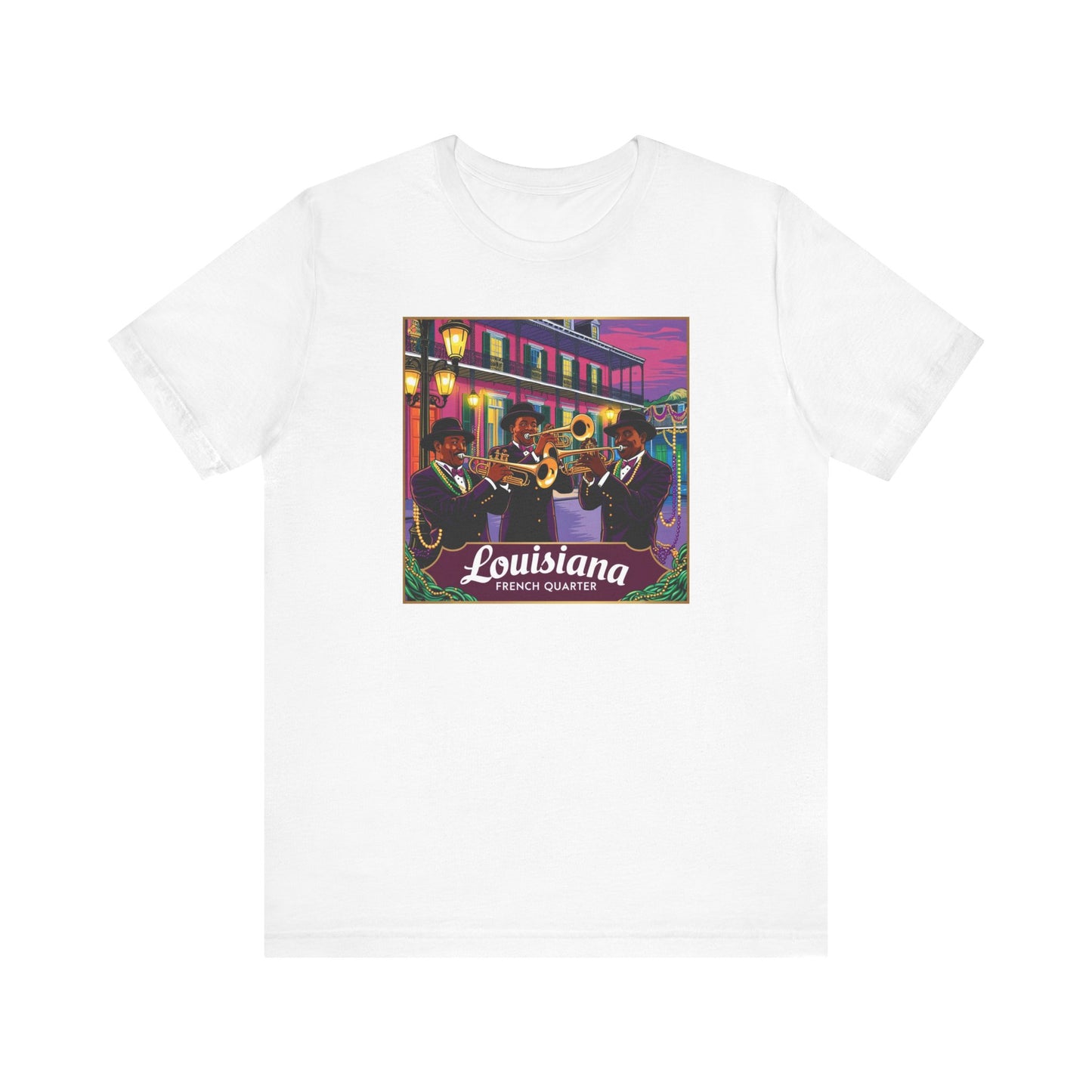 Louisiana French Quarter Graphic Tee for Music Lovers