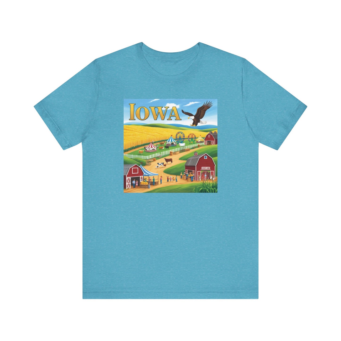 Iowa Farm Scene Unisex Jersey Tee - Nature Vibe T-Shirt