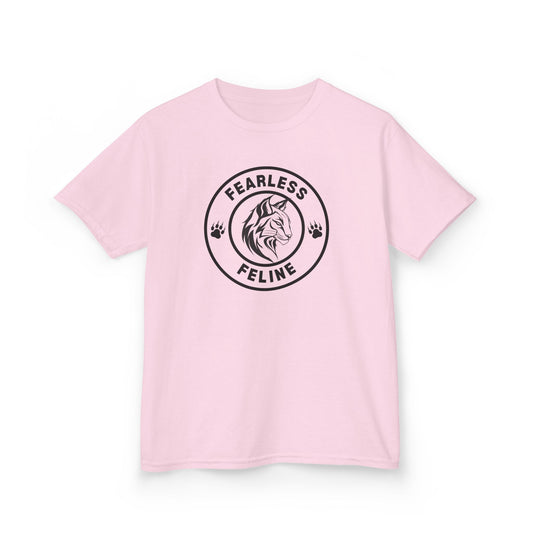 Fearless Feline Kids Tee - Fun Cotton Shirt for Animal Lovers