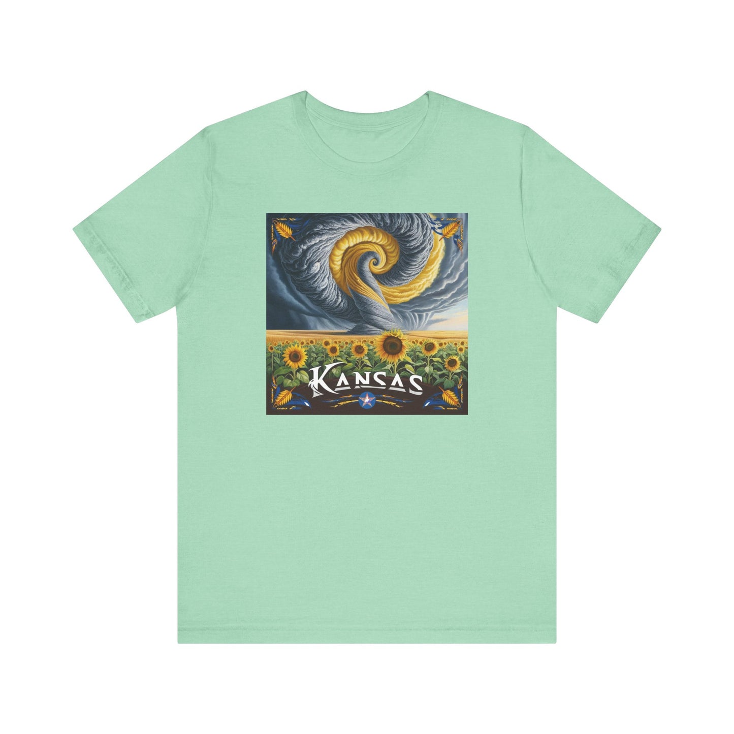 Kansas Sunflower Graphic Unisex Short Sleeve T-Shirt