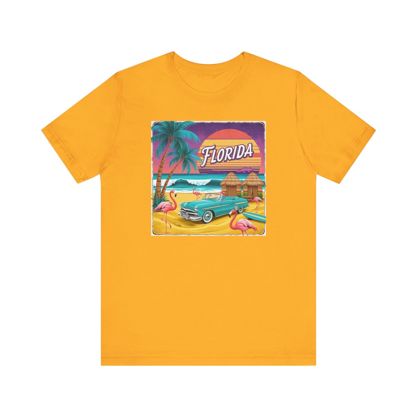 Florida Vintage Tee with Flamingos