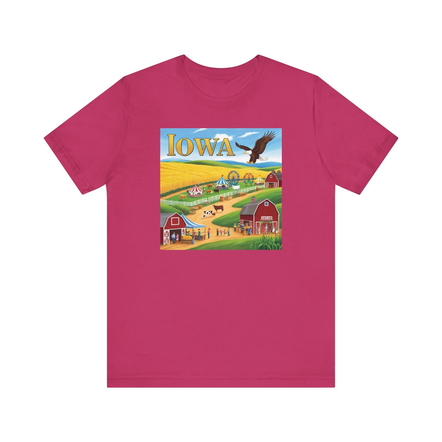 Iowa Farm Scene Unisex Jersey Tee - Nature Vibe T-Shirt