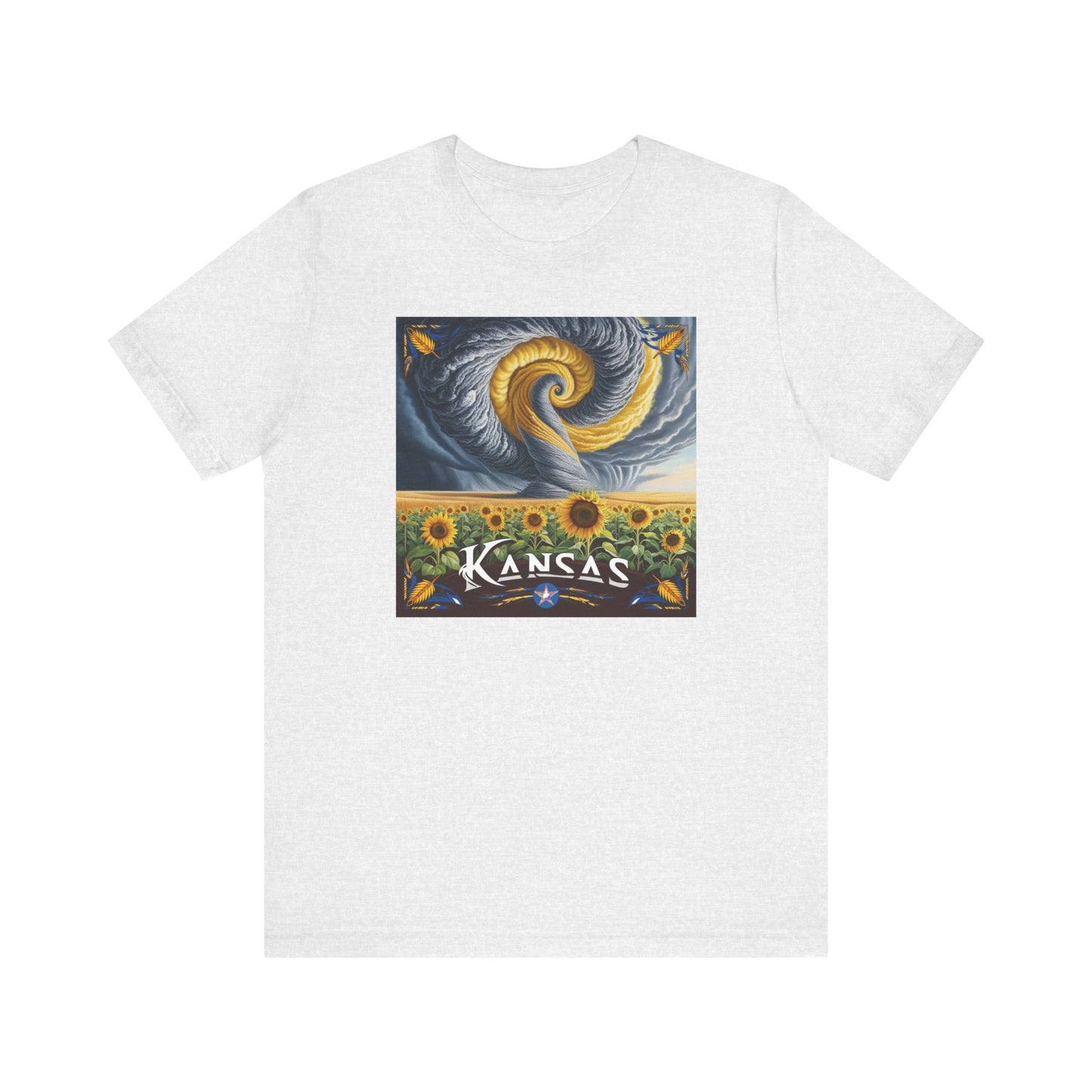 Kansas Sunflower Graphic Unisex Short Sleeve T-Shirt