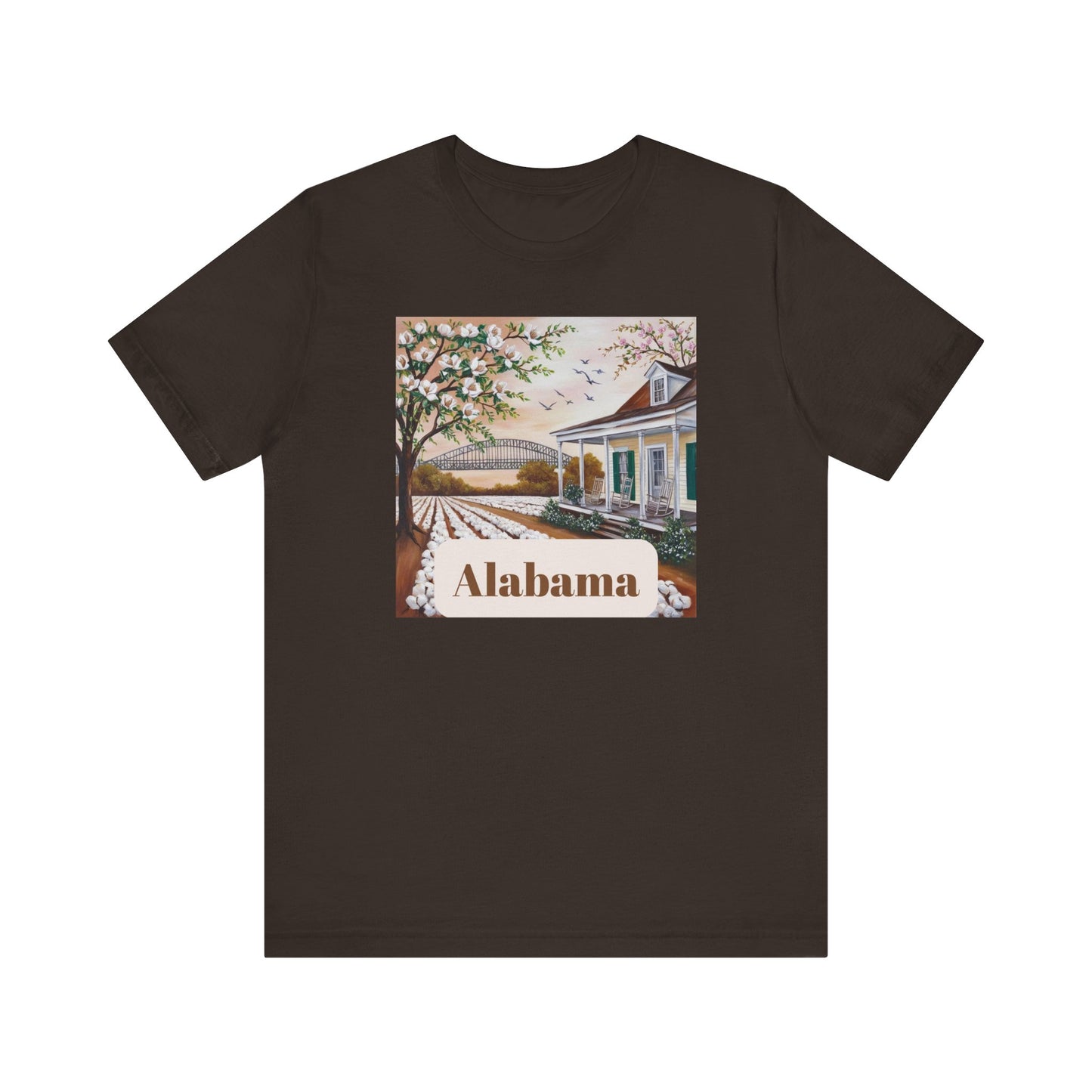 Alabama Floral Graphic Unisex Tee - Perfect for Souvenir Lovers