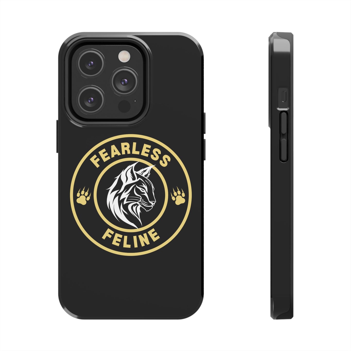 Fearless Feline Tough Phone Case - Stylish and Durable Protection