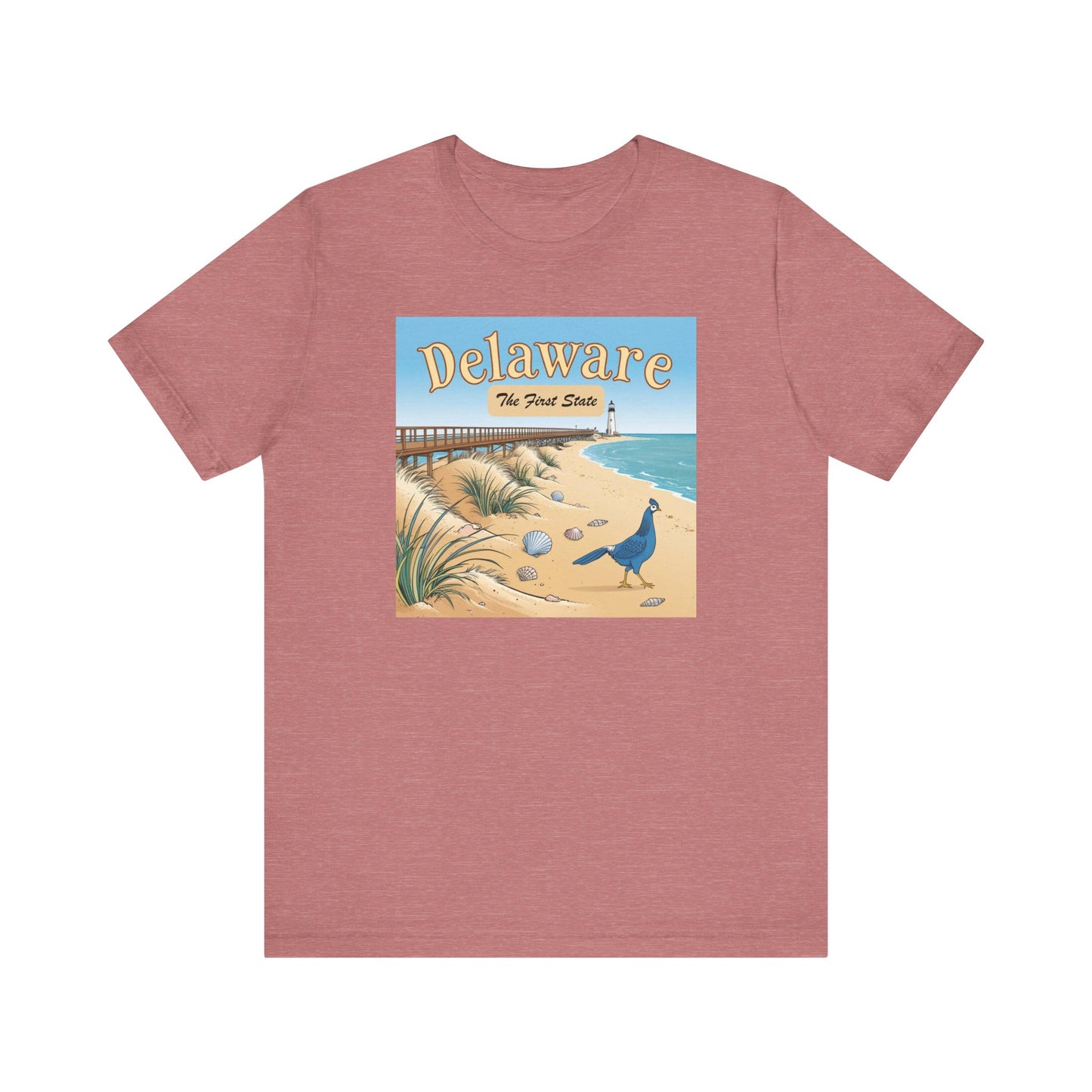 Delaware Pride Unisex Jersey Short Sleeve Tee - Beach Vibe Graphic