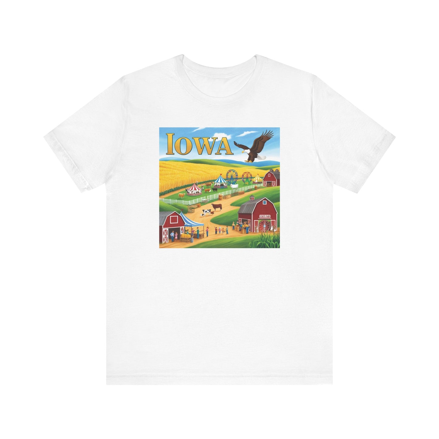 Iowa Farm Scene Unisex Jersey Tee - Nature Vibe T-Shirt