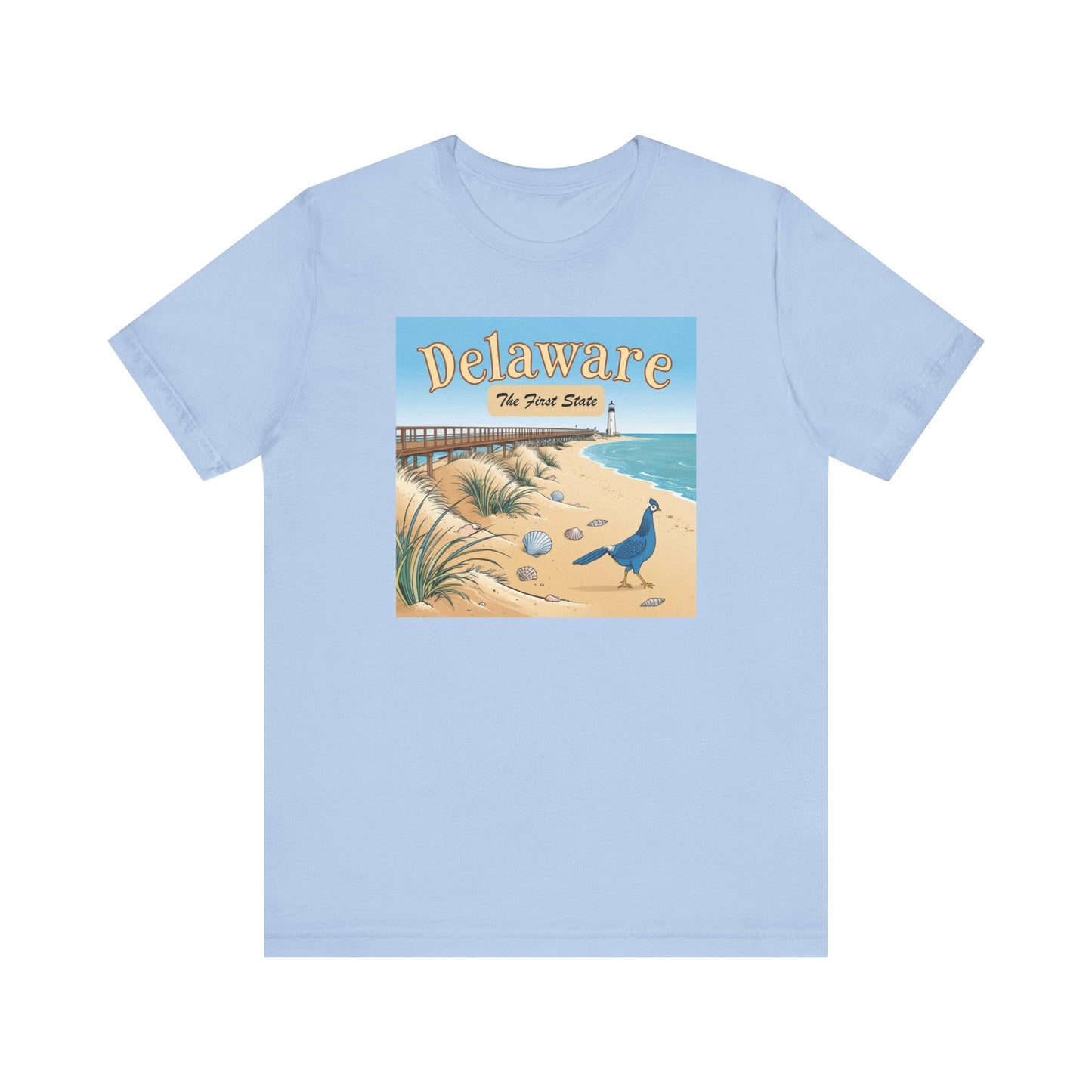 Delaware Pride Unisex Jersey Short Sleeve Tee - Beach Vibe Graphic