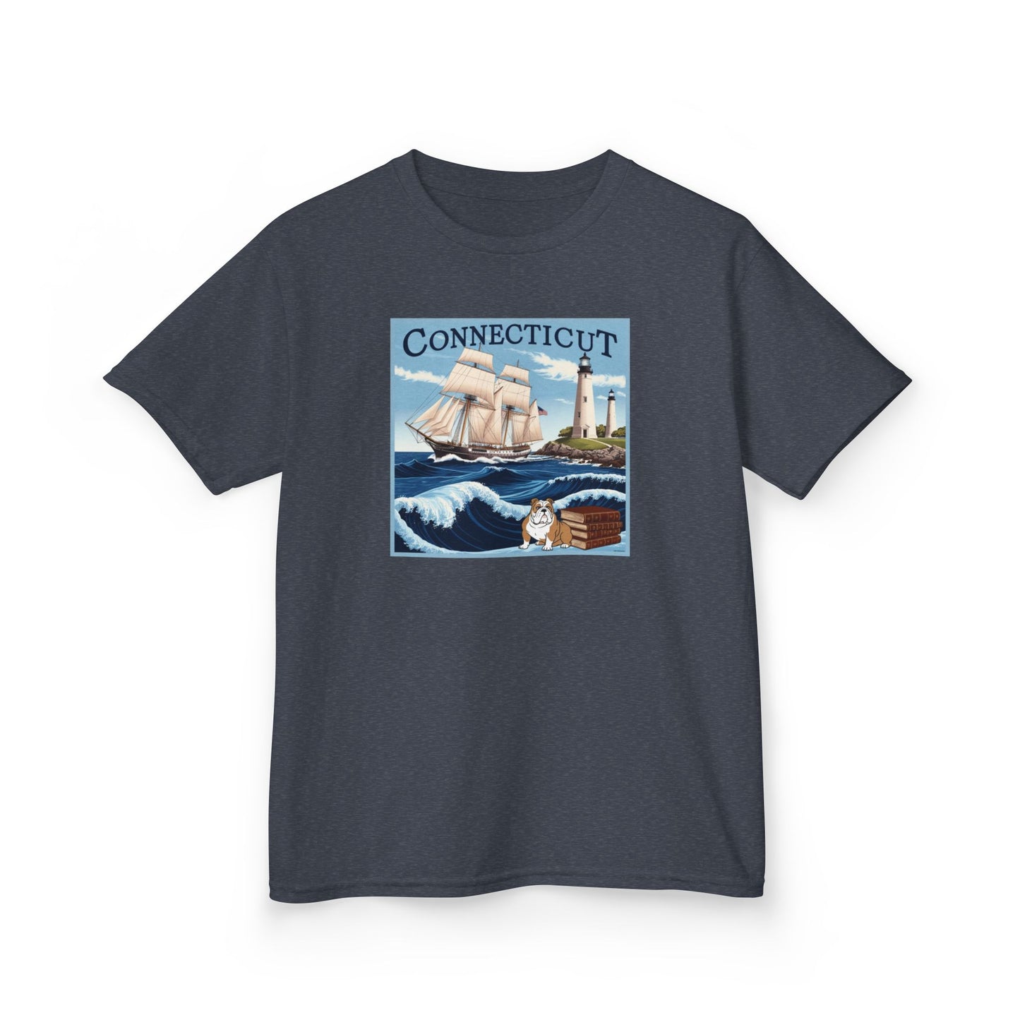 Connecticut Kids Heavy Cotton™ Tee - Nautical Adventure Design