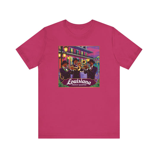 Louisiana French Quarter Graphic Tee for Music Lovers