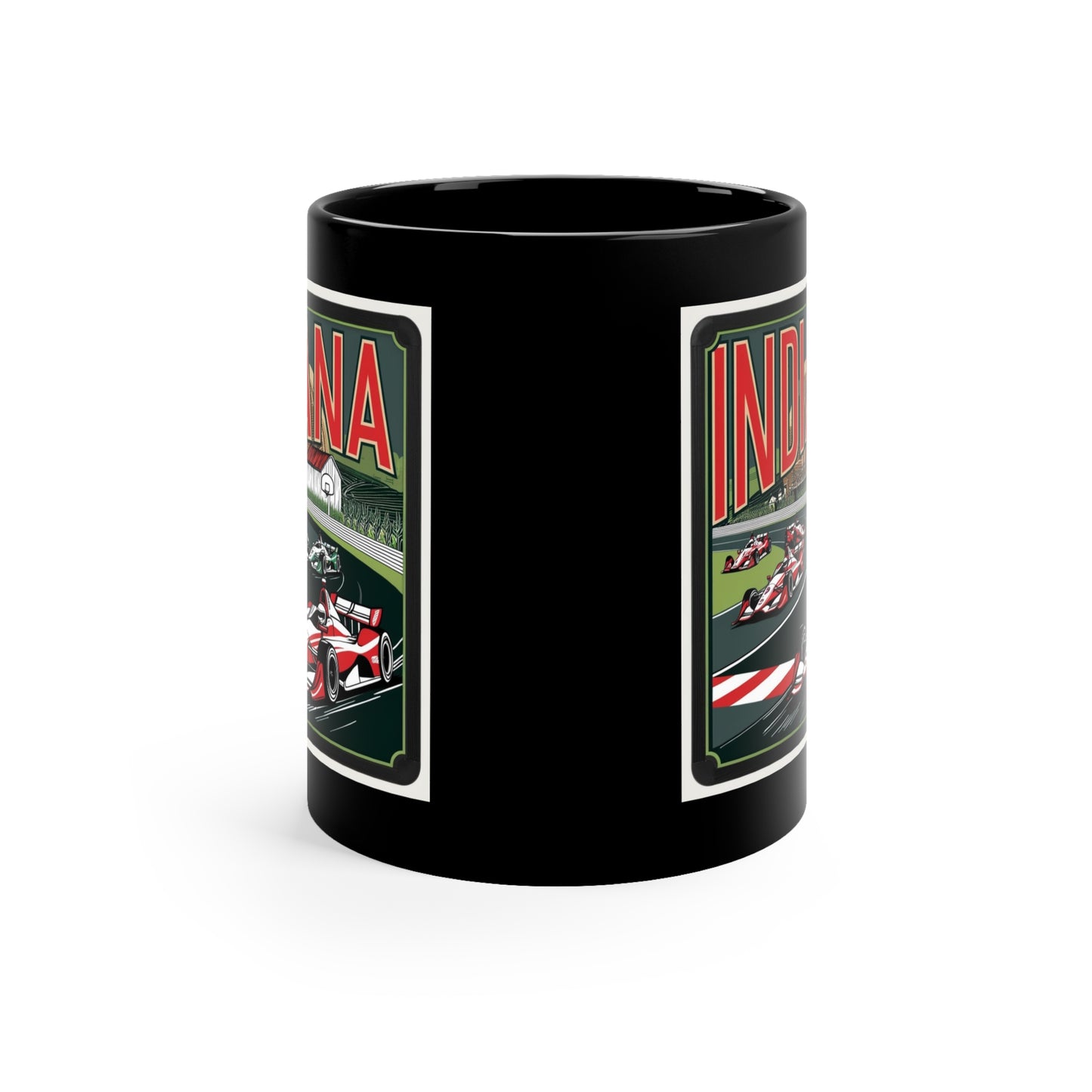 Vintage Indiana Racing Coffee Mug - 11oz Black