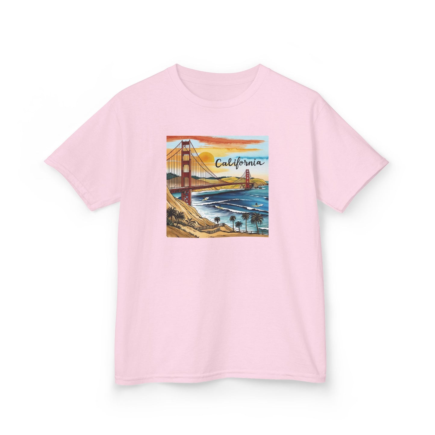 California Sunset Kids Heavy Cotton Tee – Retro Cool Graphic T-Shirt